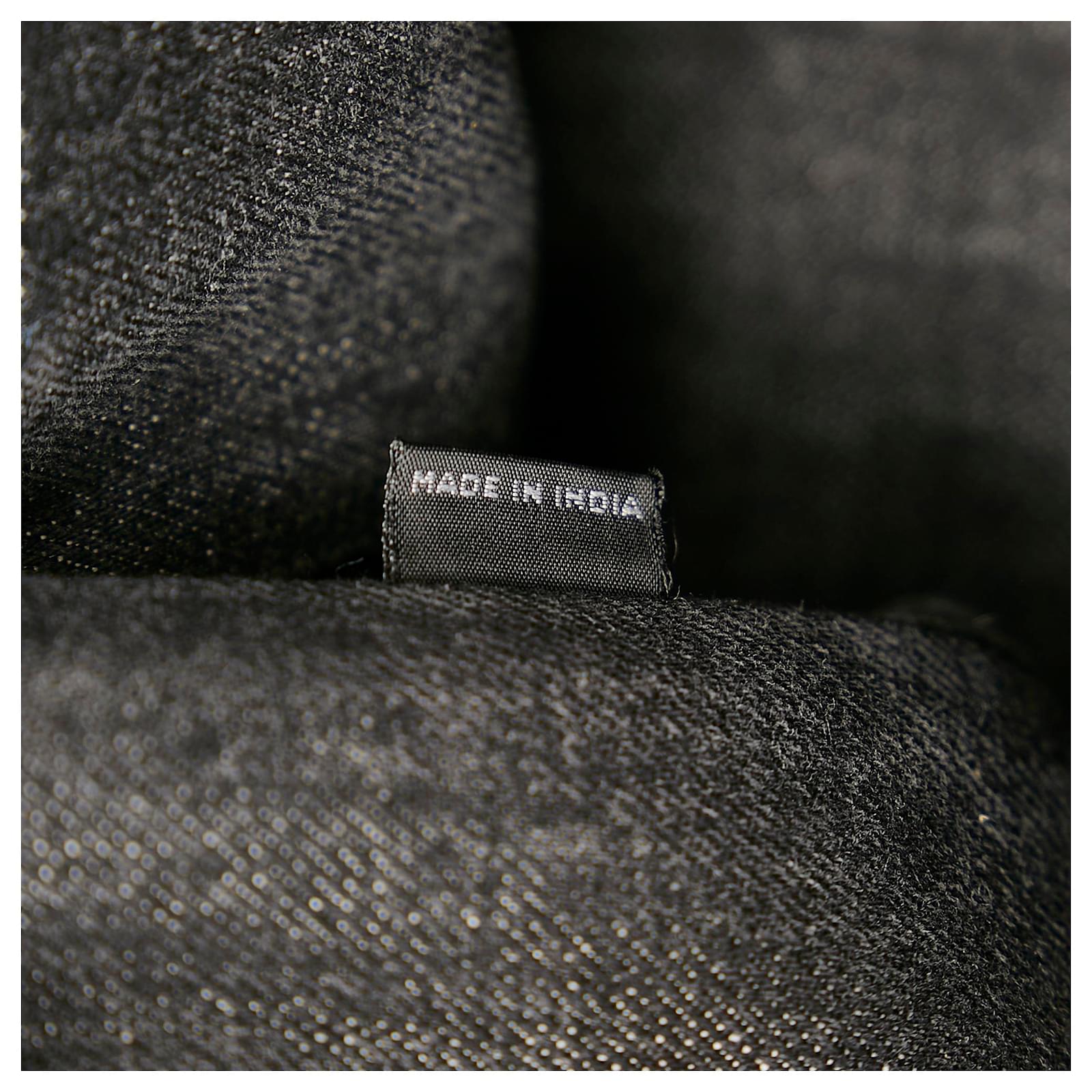 Prada Black Canapa Logo Canvas Satchel Cloth Cloth ref.388122 - Joli Closet