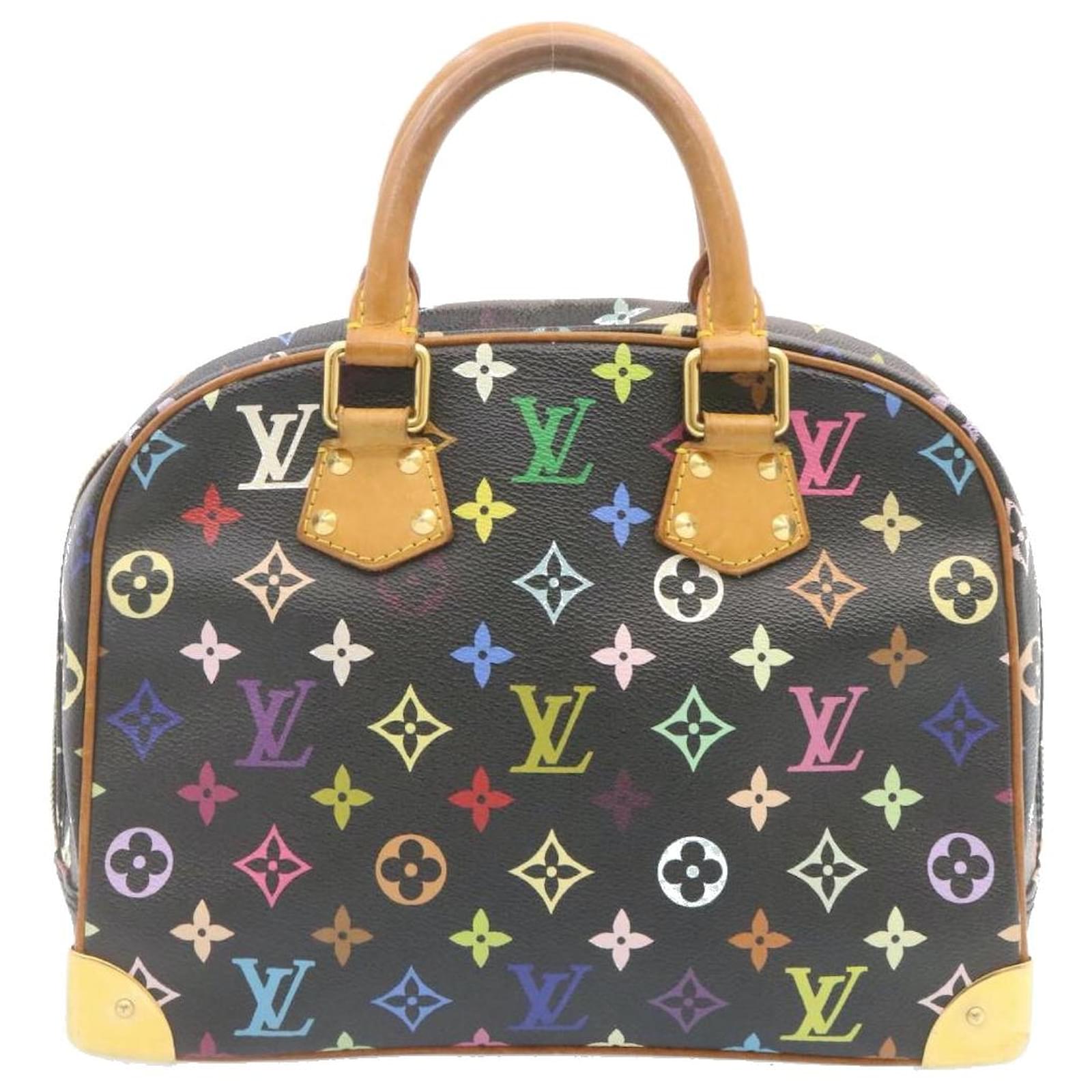 Louis Vuitton Monogram Multicolor Trouville Hand Bag Black M92662