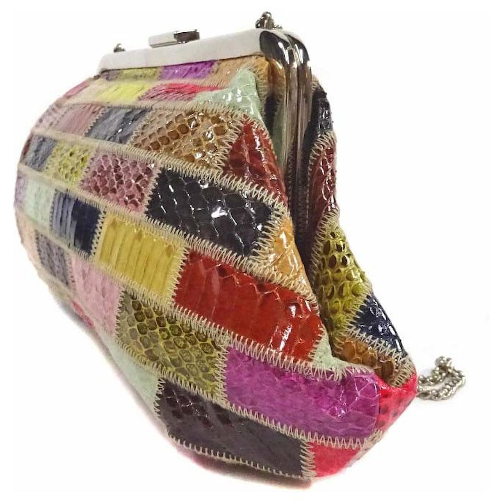 Used] DOLCE & GABBANA Dolce & Gabbana Patchwork Gamaguchi