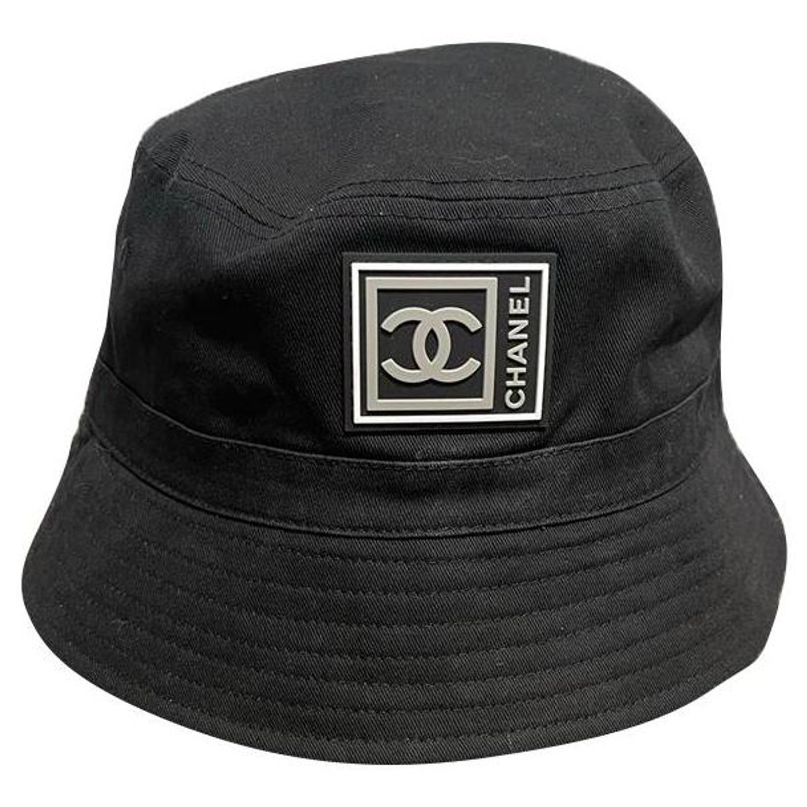 chanel-hats-black-grey-cotton-ref-388658-joli-closet