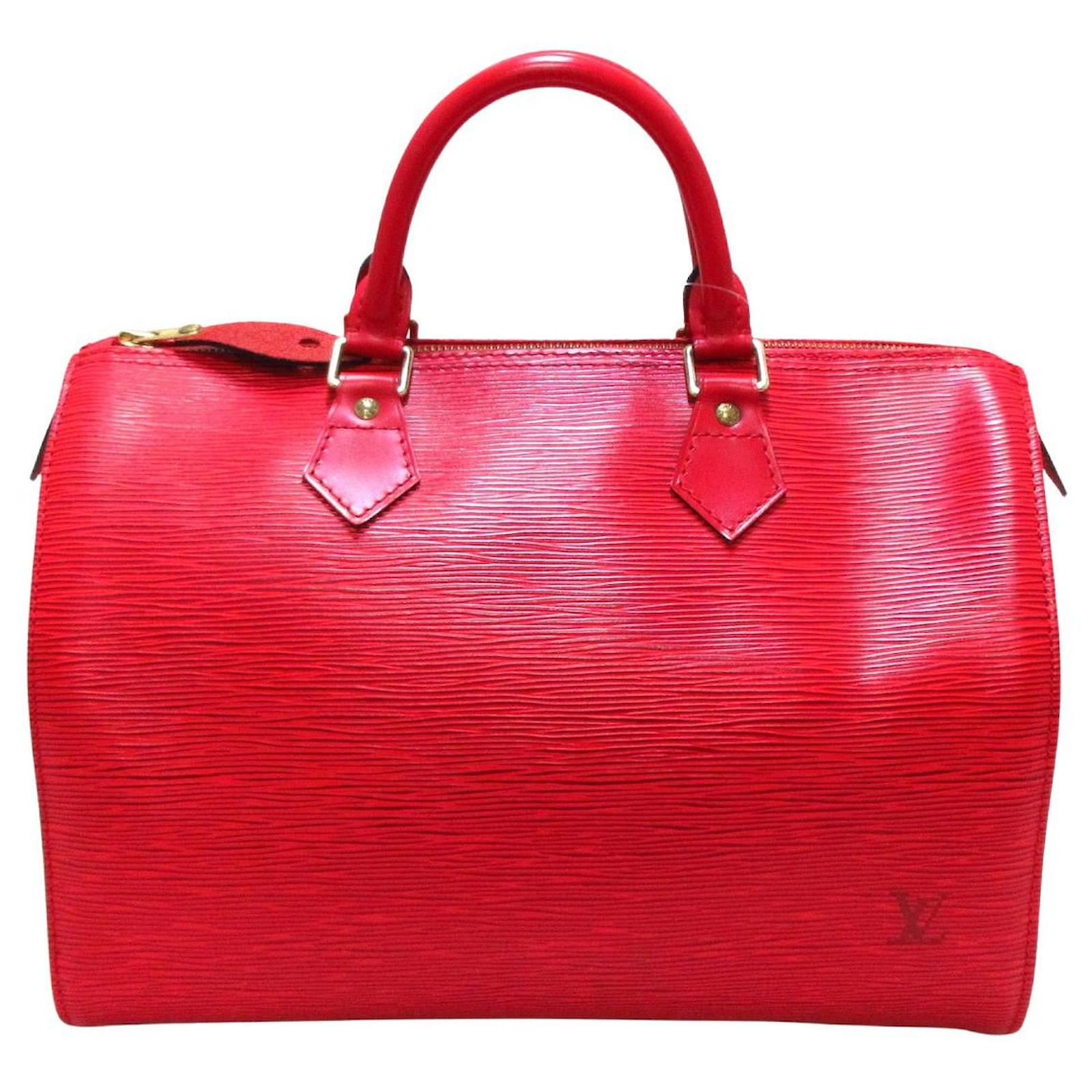 Louis Vuitton Speedy 30 Red Leather ref.389184 - Joli Closet