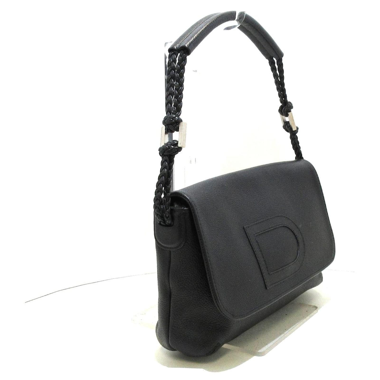 Sac ?� main Delvaux Cuir Noir ref.389366 - Joli Closet