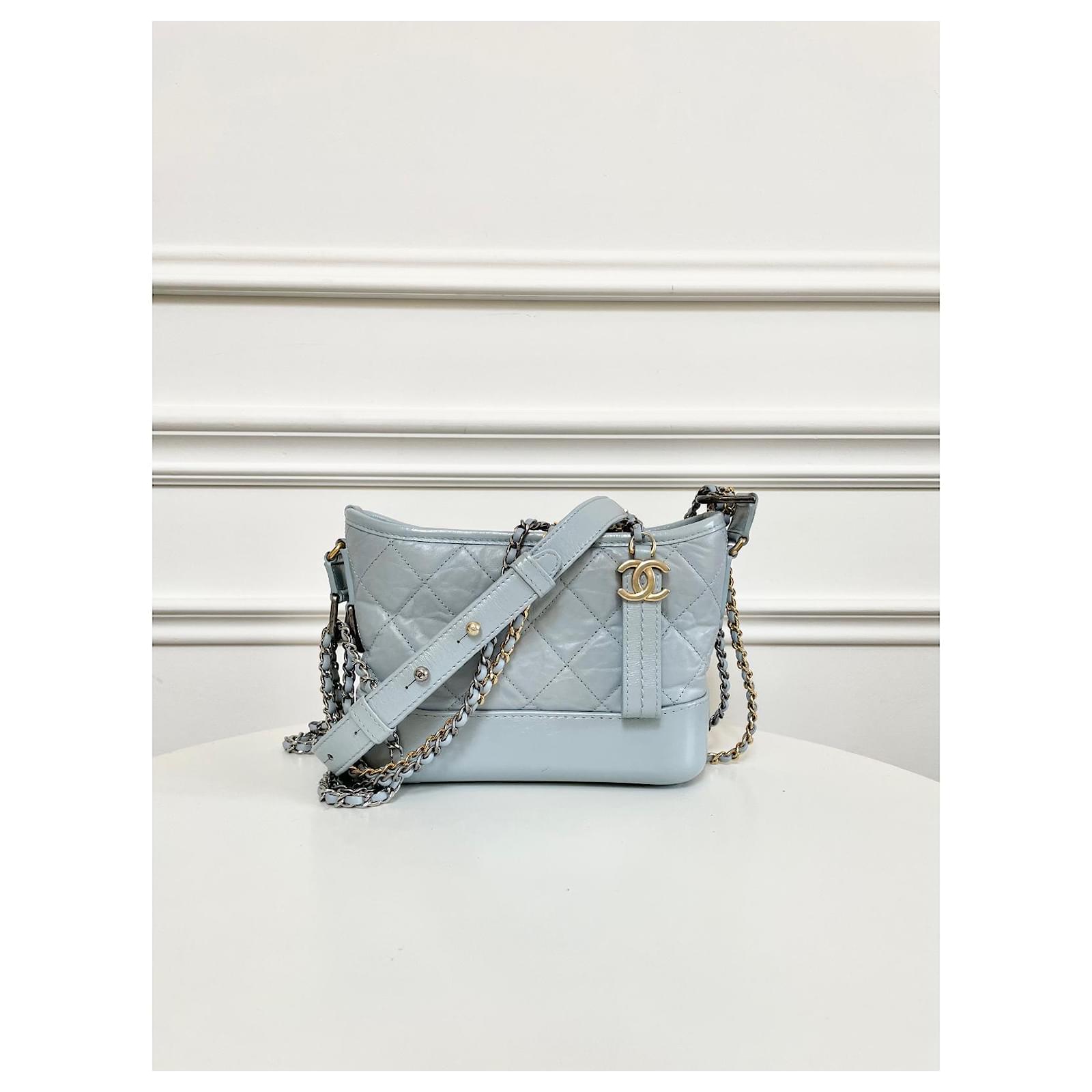 Chanel Small Gabrielle Blue Leather ref.389666 - Joli Closet