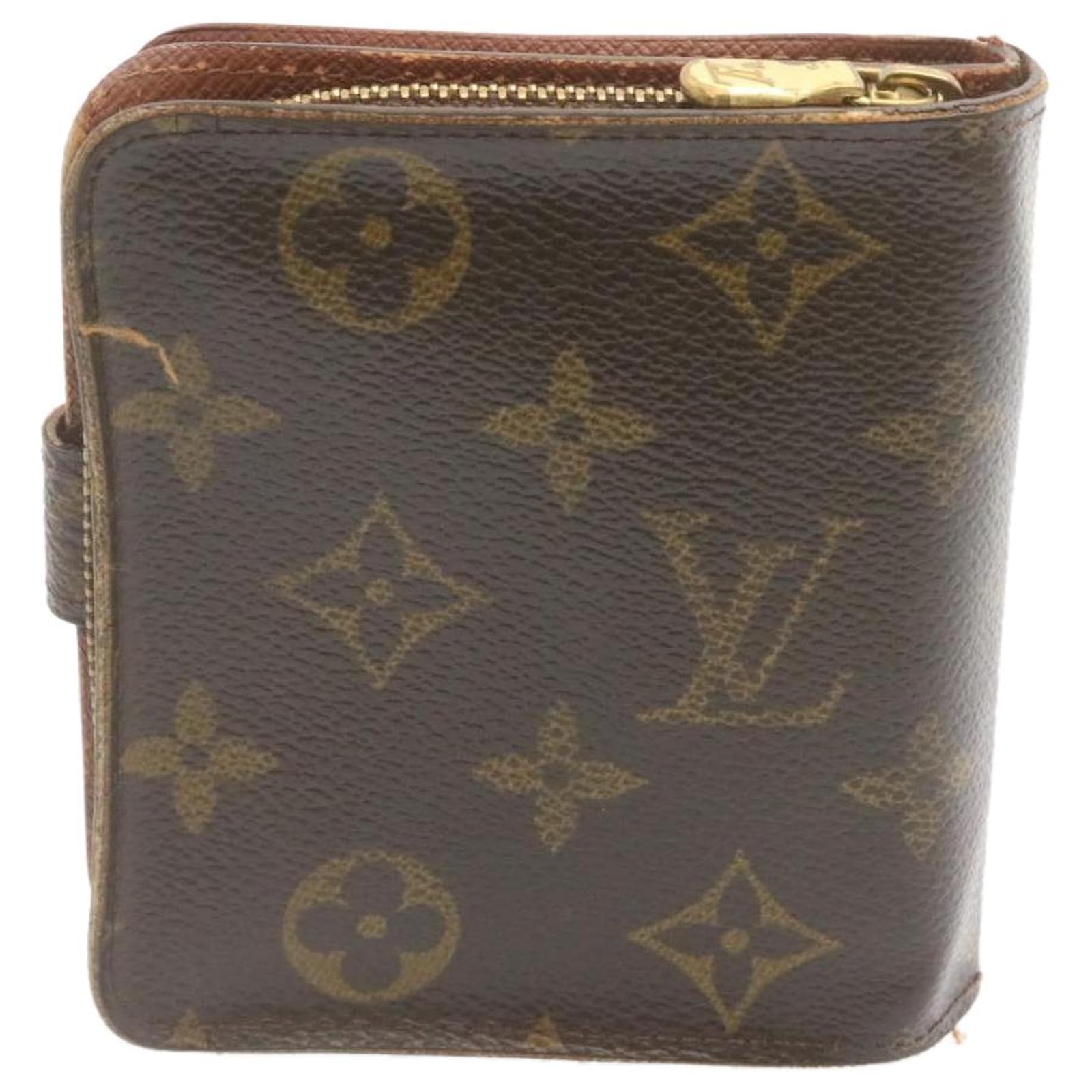 LOUIS VUITTON Monogram Compact Zip Bifold Wallet M61667 LV Auth yk2457  Brown Cloth ref.390135 - Joli Closet