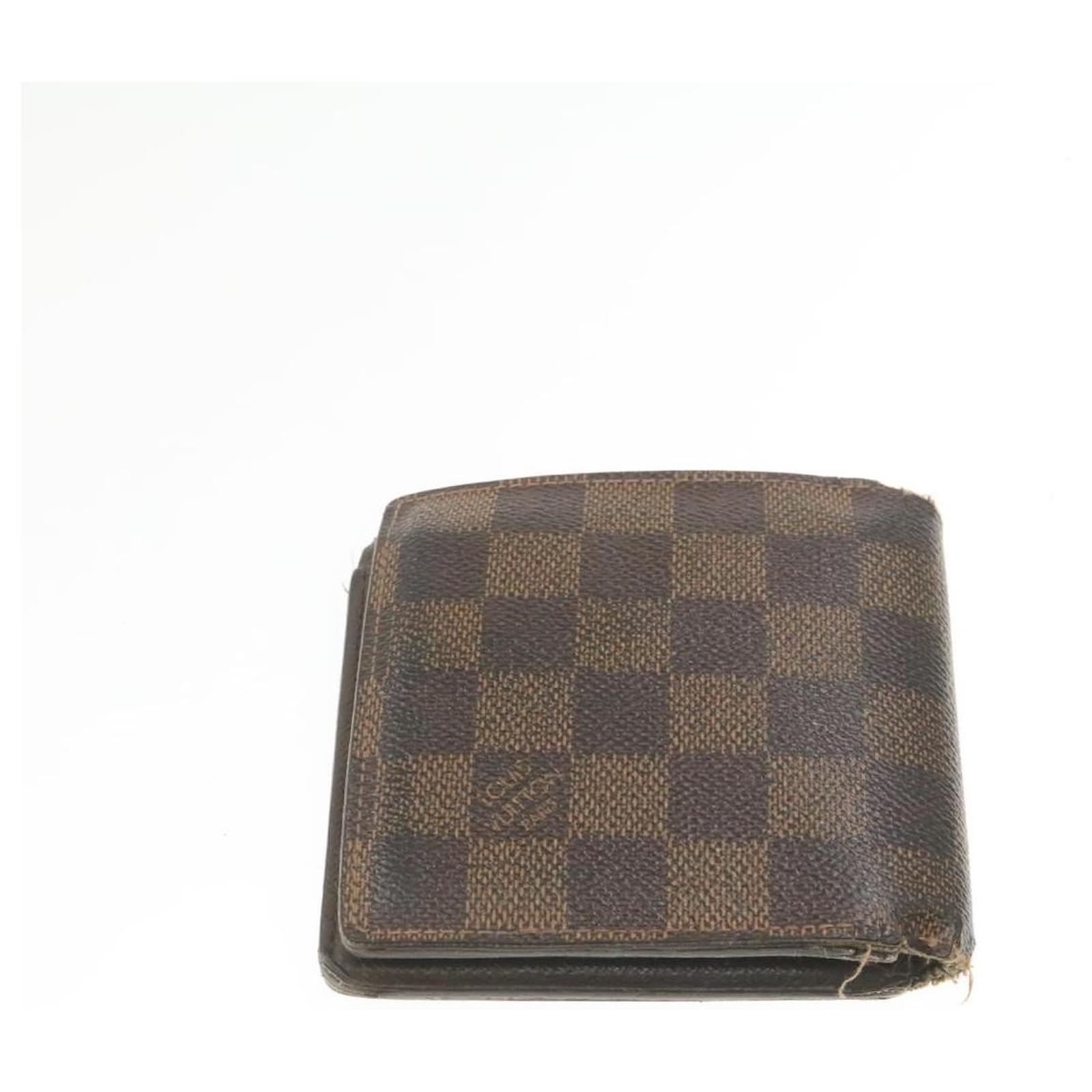 LOUIS VUITTON Damier Ebene Portefeiulle Marco Wallet 6Set N61675 LV Auth  yk746 Brown Cloth ref.390153 - Joli Closet