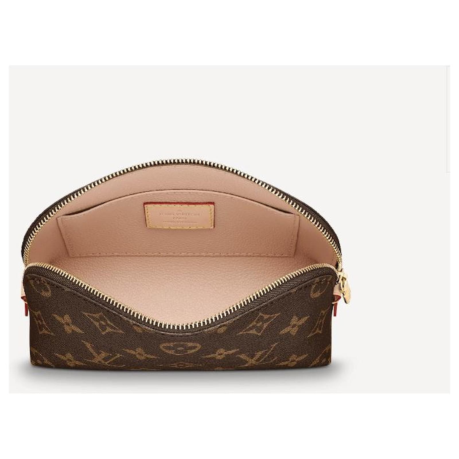 Louis Vuitton LV Cosmetic pouch monogram Brown Leather ref.391383