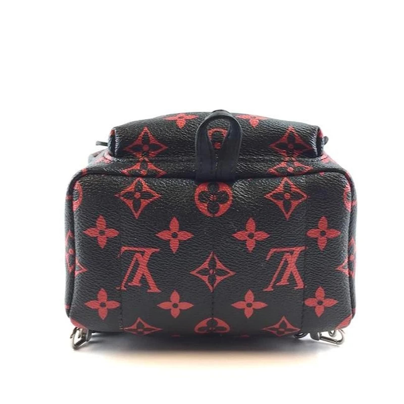 louis vuitton mini backpack black and red