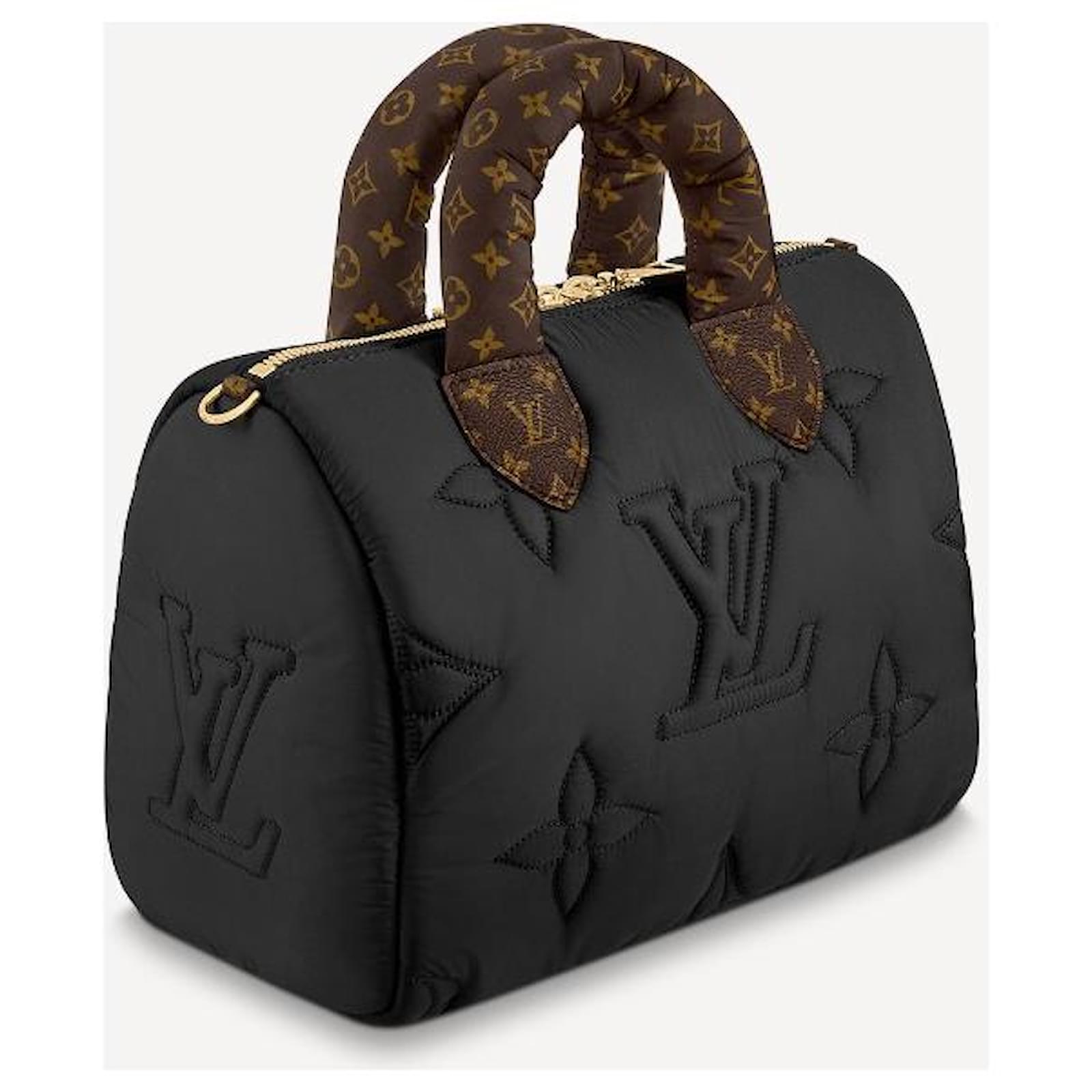 Louis Vuitton LV speedy 25 Pillow Black Nylon ref.391597 - Joli Closet