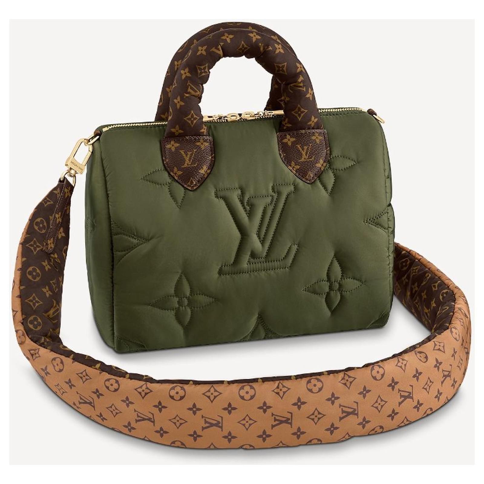 Louis Vuitton LV speedy 25 Pillow Dark green Nylon ref.391600 - Joli Closet