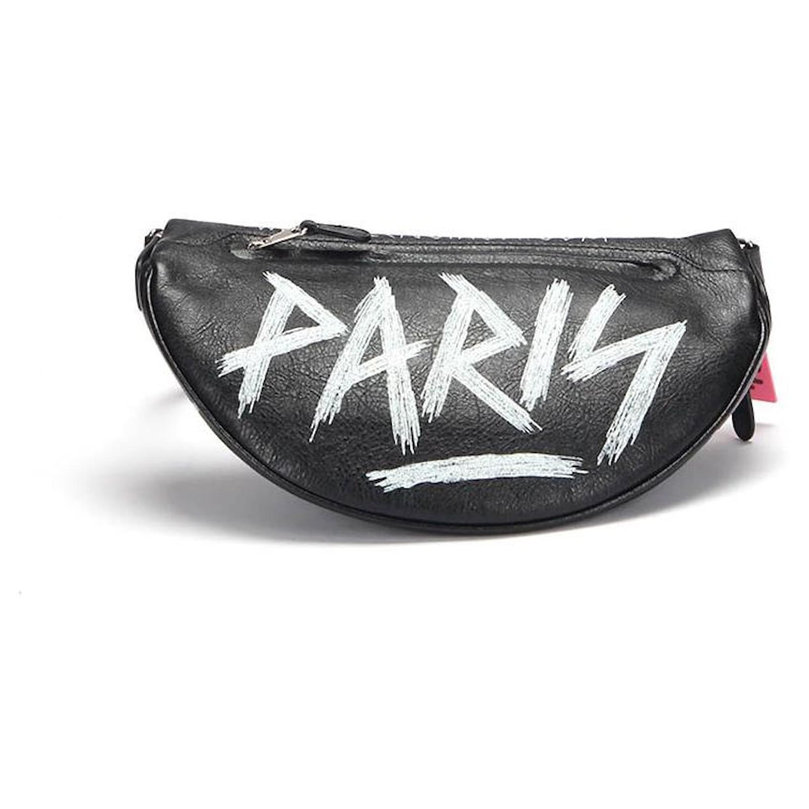 Balenciaga Souvenir Xs Graffiti Belt Bag in Black
