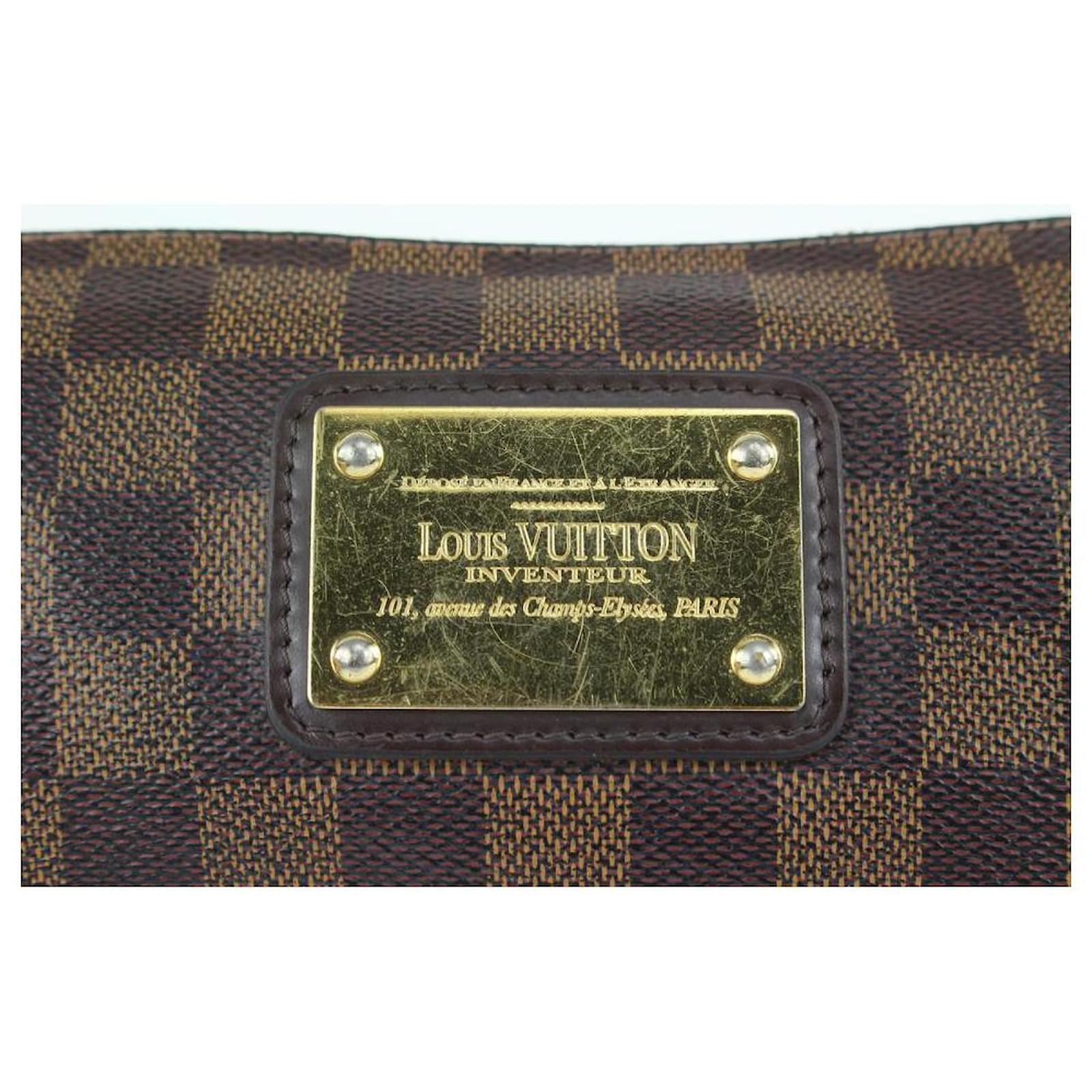 Louis Vuitton Damier Ebene Pochette Eva 2Way Crossbody Bag Leather  ref.391863 - Joli Closet