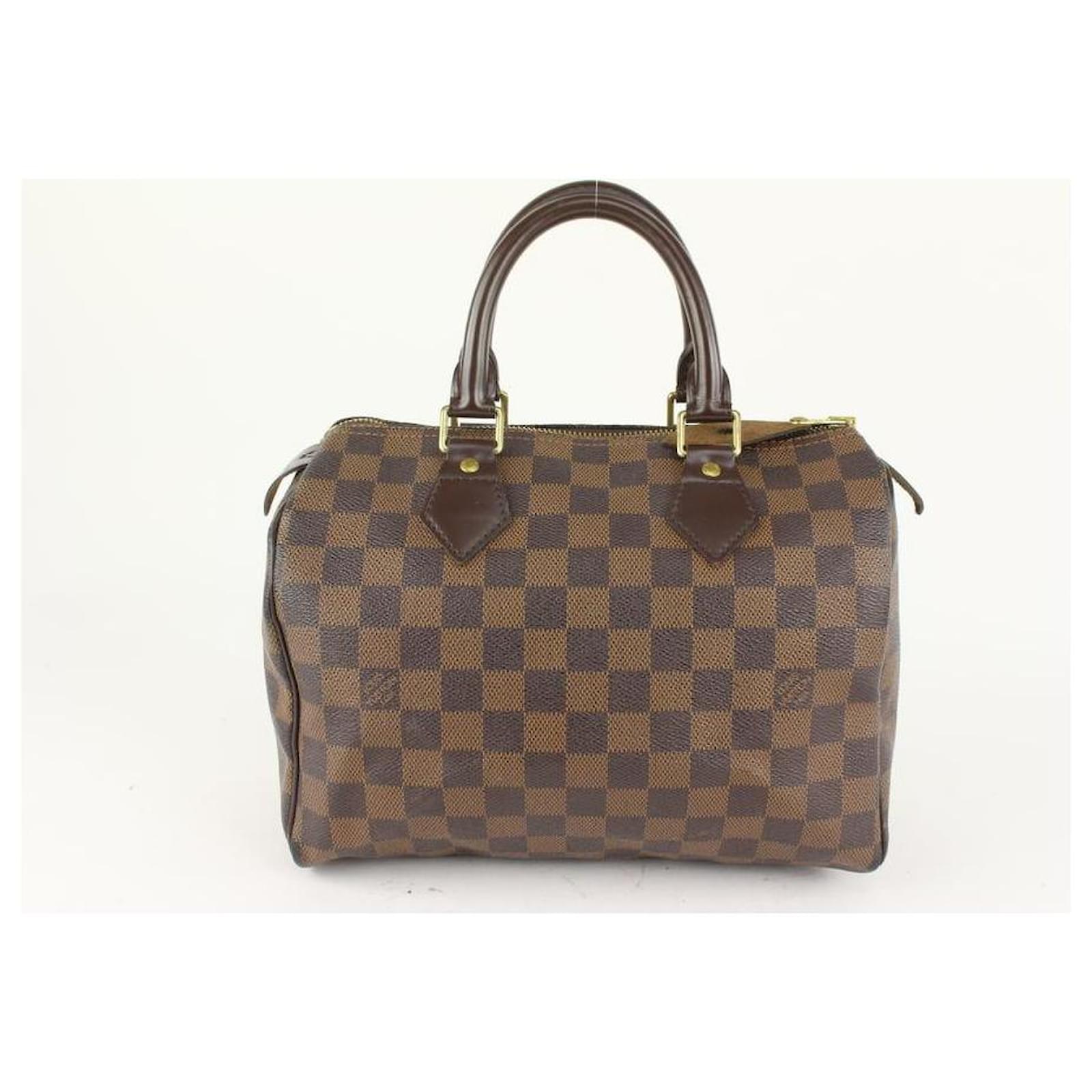 Louis Vuitton Damier Ebene Speedy 25 Boston Bag Leather ref.391911 - Joli  Closet