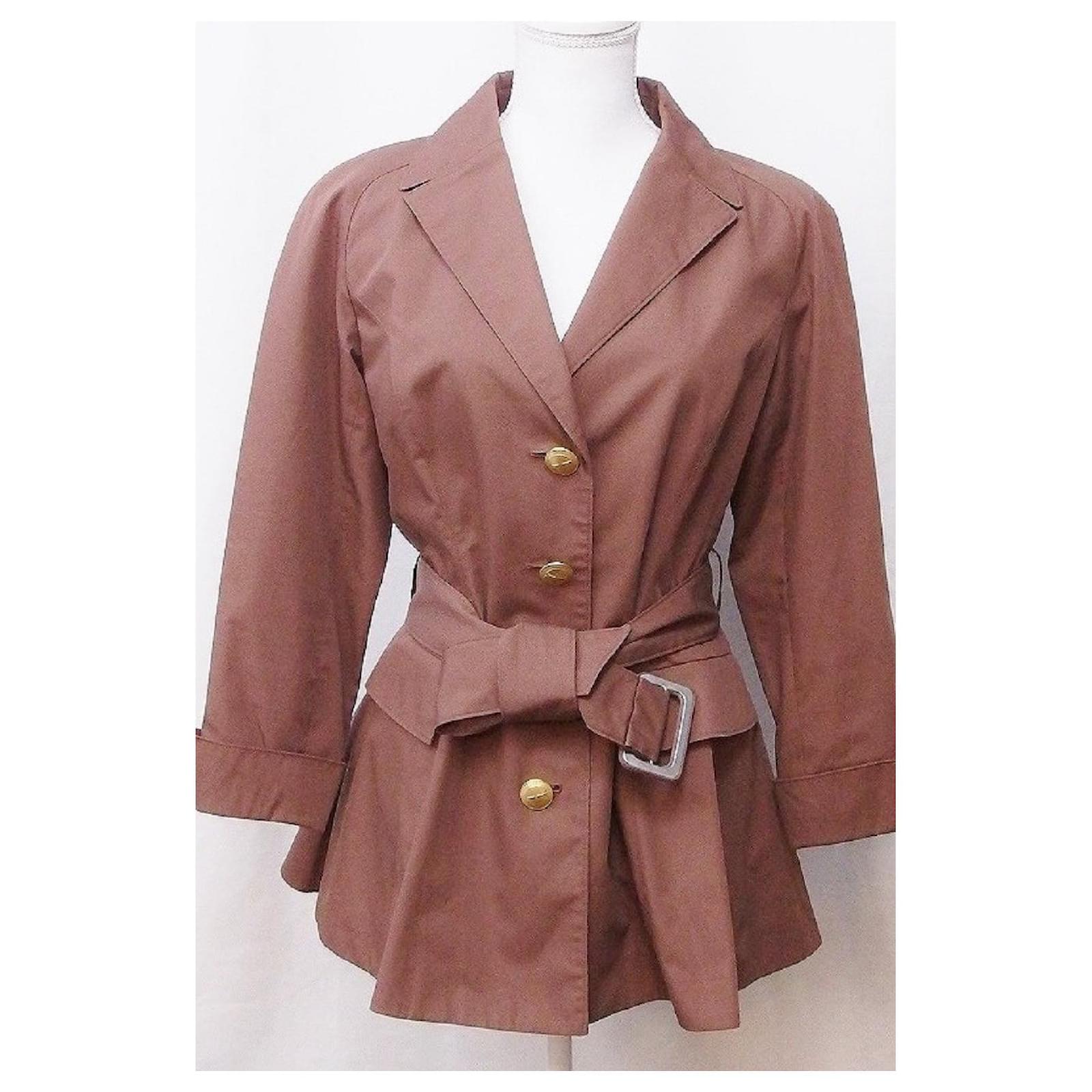 Used] Junko Jacket-style design half coat 9 Brown Cotton Polyester ref.392009 - Closet