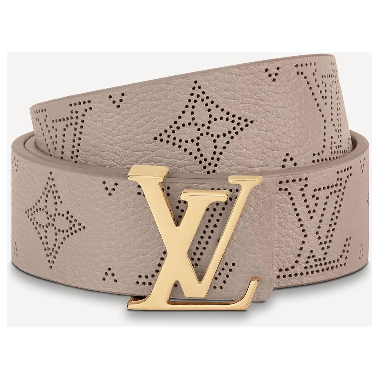 Louis Vuitton Cintura LV Iconic Mahina Beige Pelle ref.392057 - Joli Closet