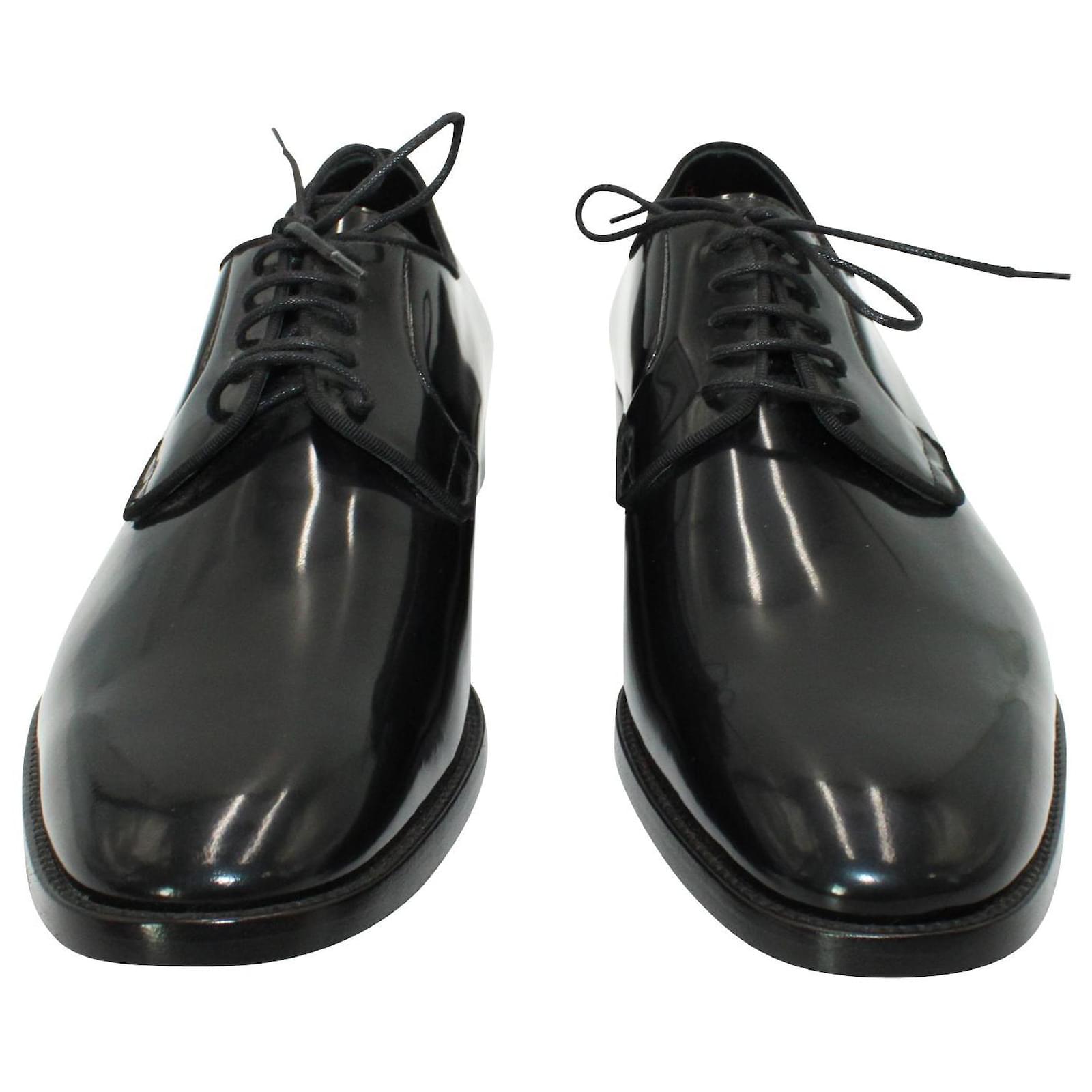 Zapatos derby Wyatt de charol Saint Laurent de Cuero de color Negro para hombre Hombre Zapatos de Zapatos con cordones de 