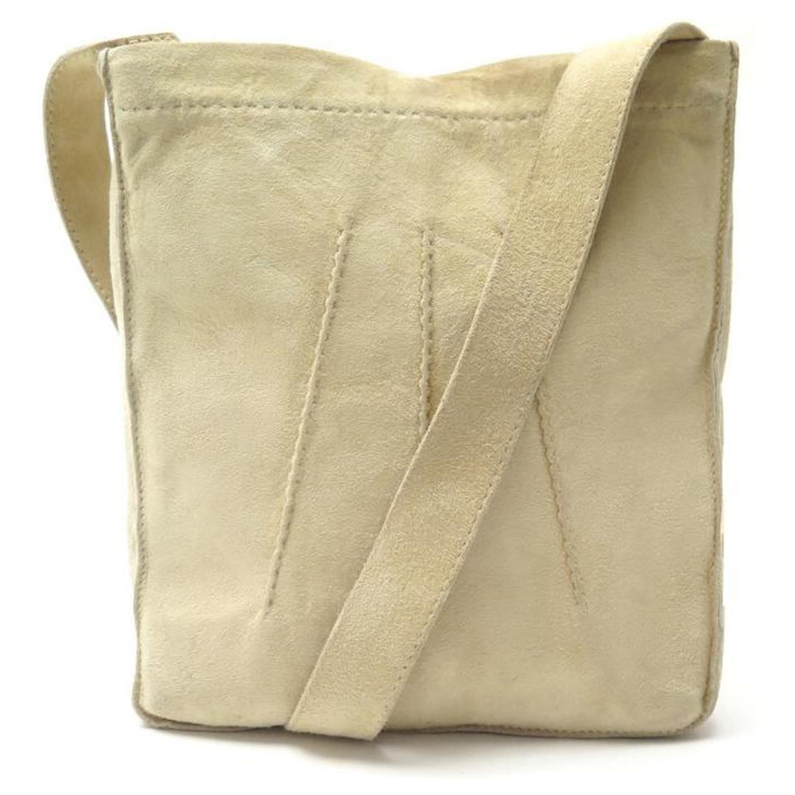 Hermès HERMES HANDBAG TOUDOU POUCH IN BEIGE SUEDE BANDOULIERE HAND BAG