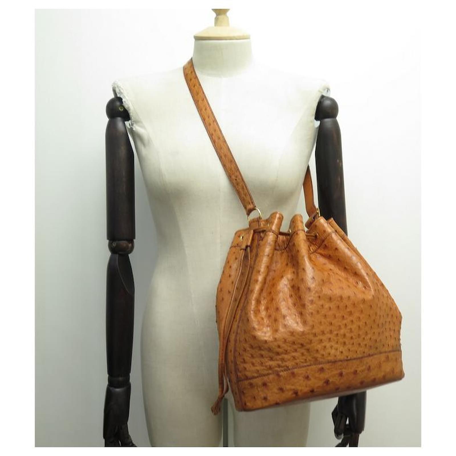 1990's-2000's BRONZE Metallic Genuine Ostrich Skin Birkin Style Handbag -  Vintage Skins