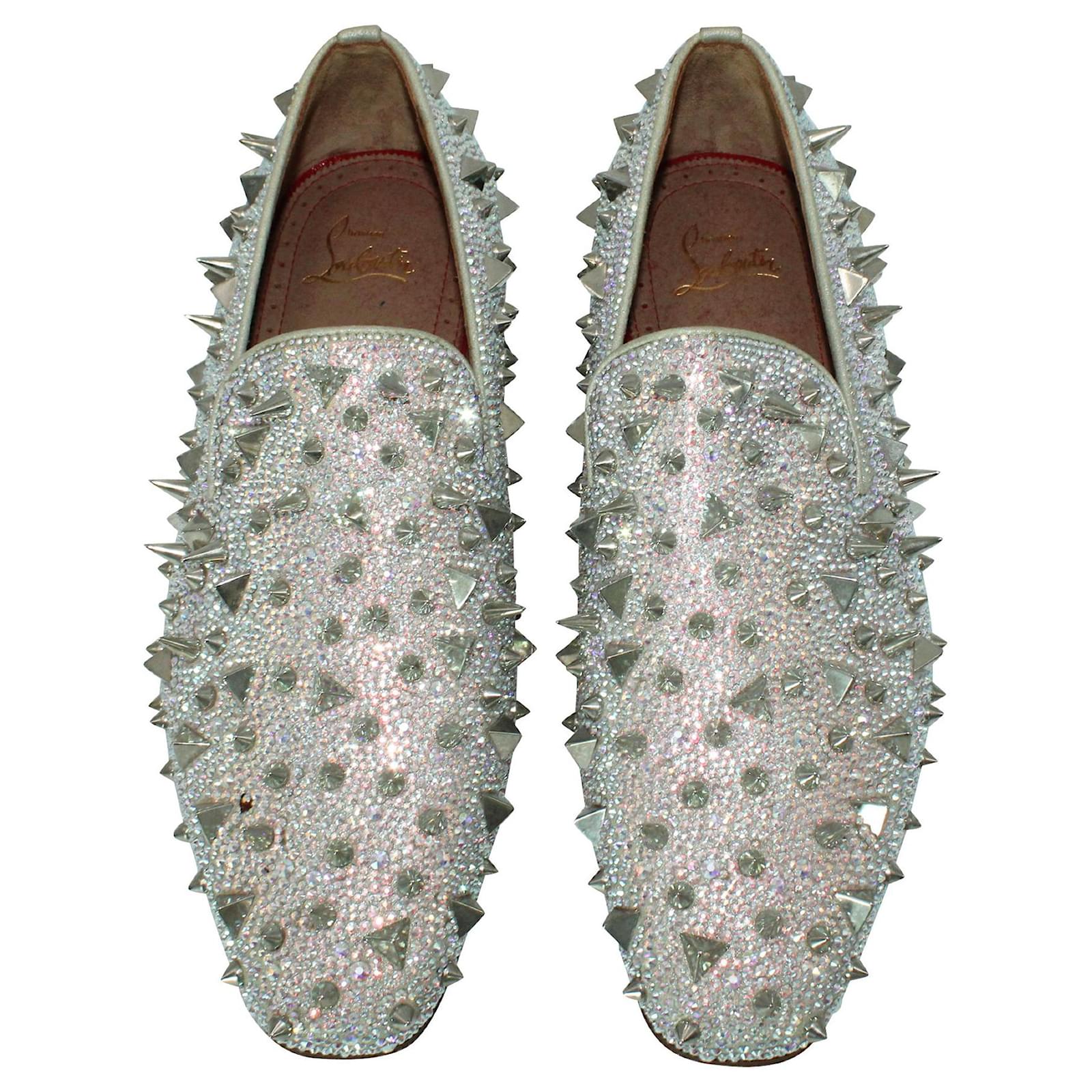Christian Louboutin スパイクローファー シルバー Christian Louboutin スパイクローファー シルバー