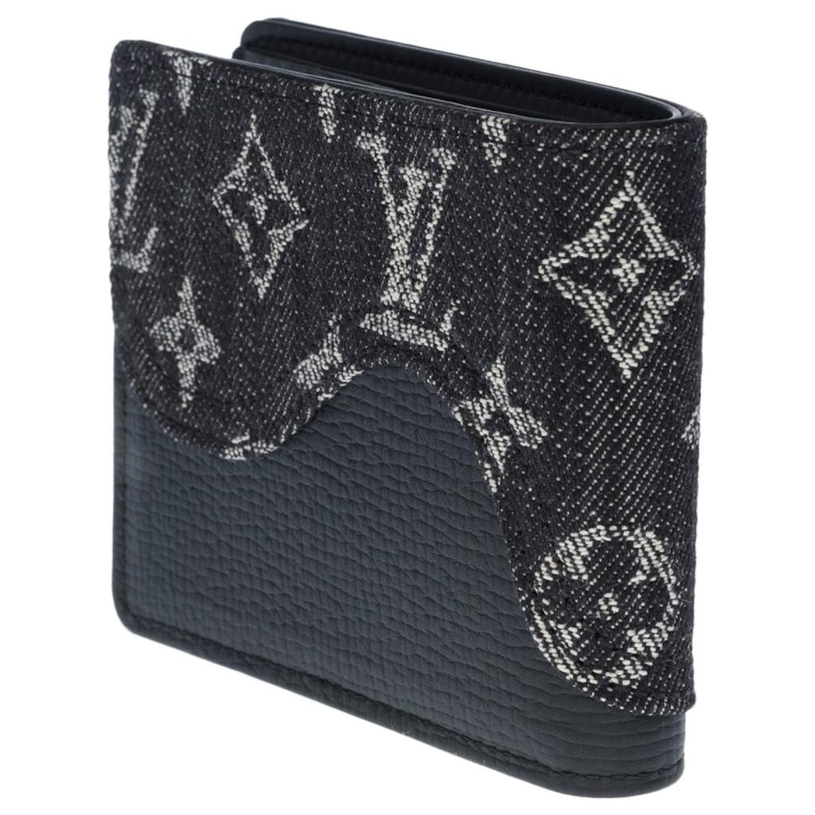 BRAND NEW- Limited edition Louis Vuitton Slender Wallet in black denim by  Nigo at 1stDibs