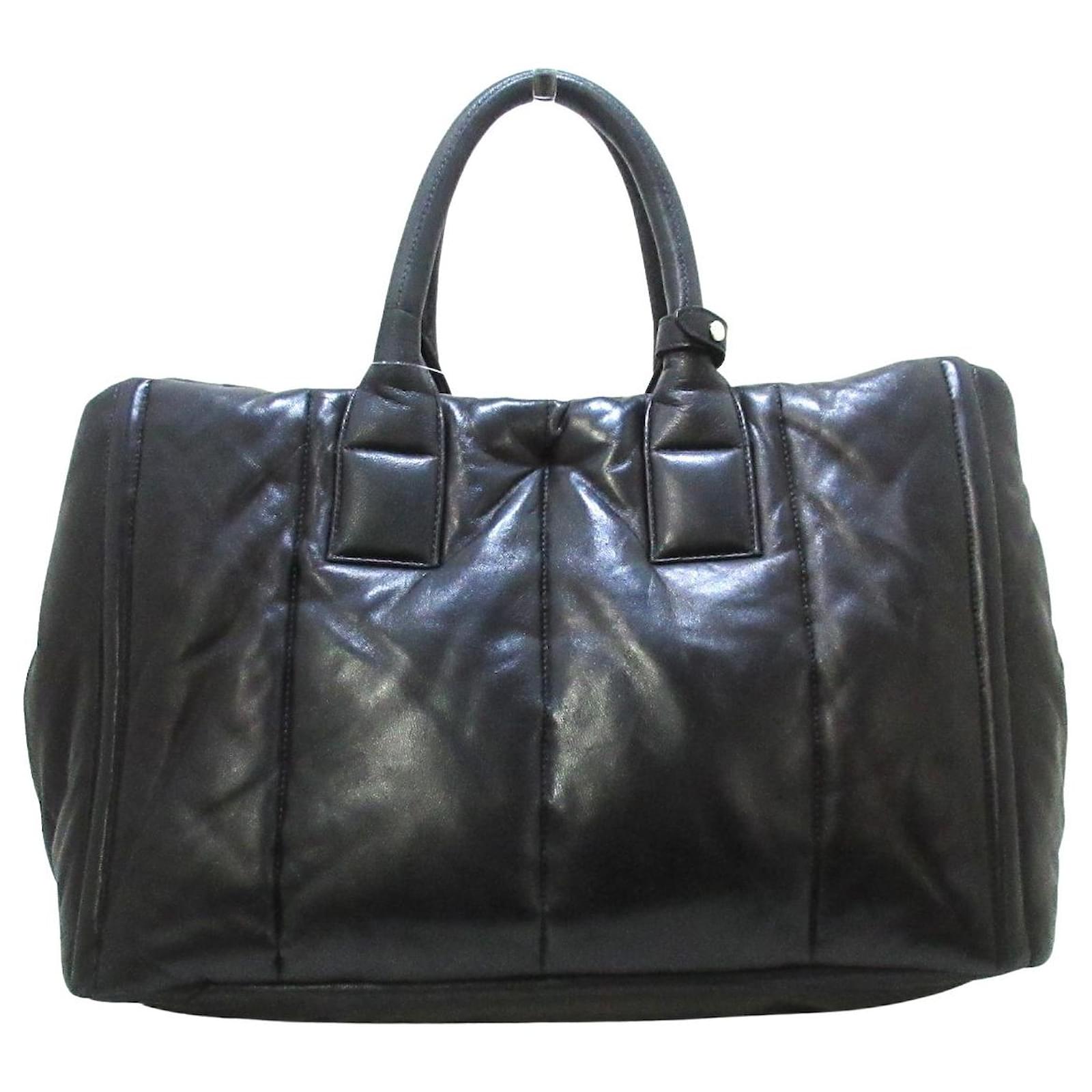 Prada Nappa bomber Black Leather ref.JC392762 (Sold) - Joli Closet