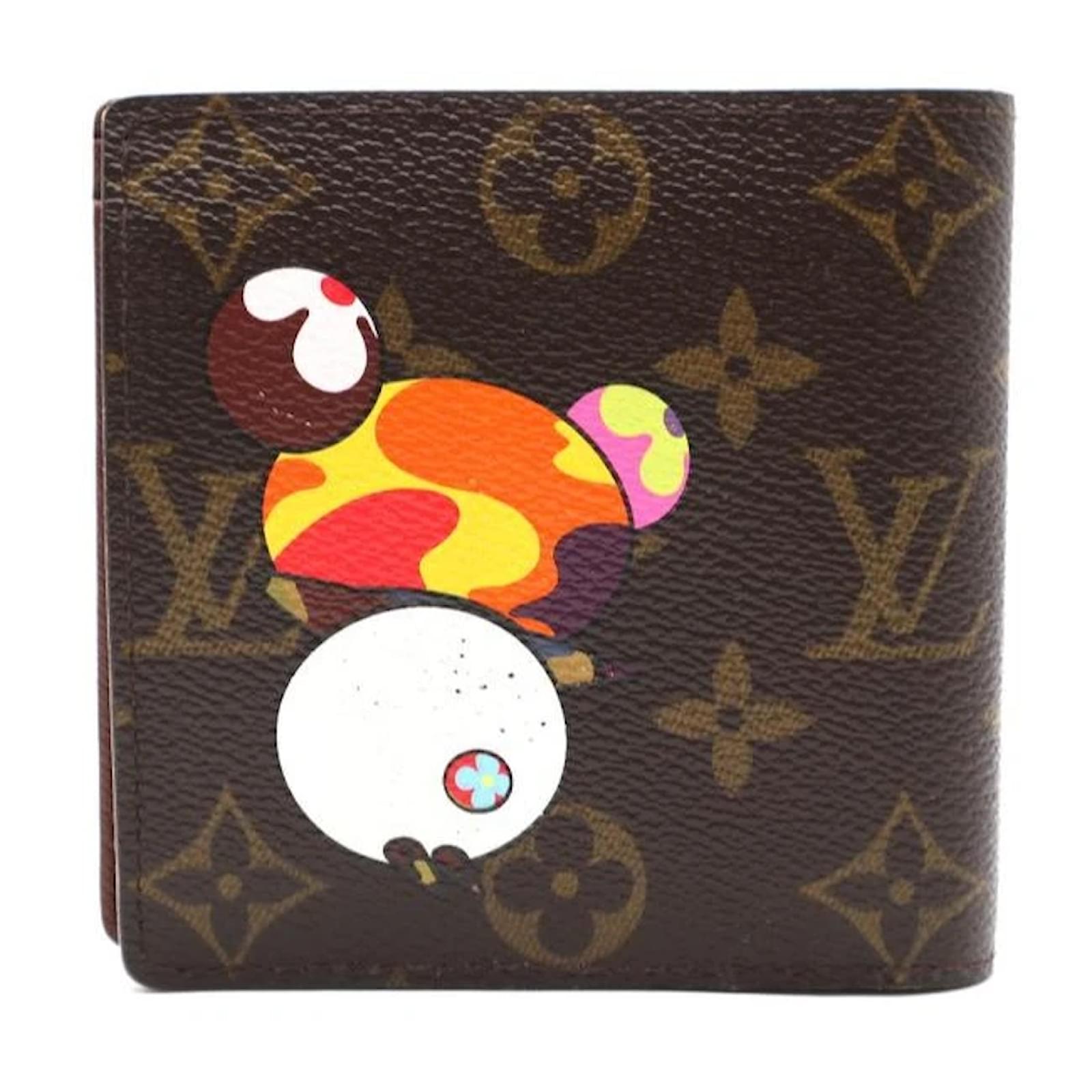 Louis Vuitton Monogram Panda Bifold Takashi Murakami Wallet Brown Leather  ref.393119 - Joli Closet