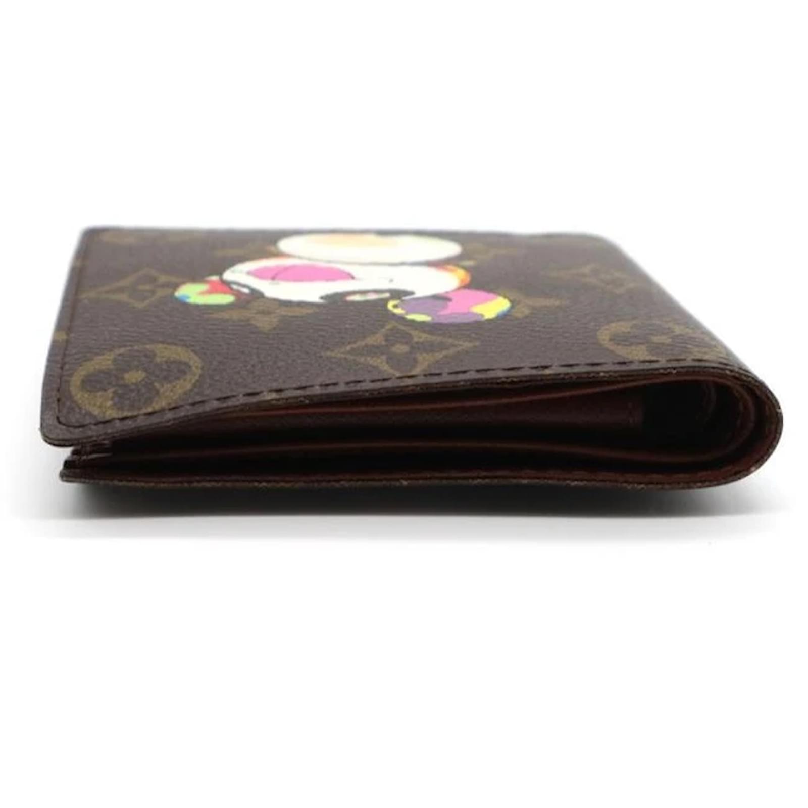 Louis Vuitton Monogram Panda Bifold Takashi Murakami Wallet Brown Leather  ref.393119 - Joli Closet