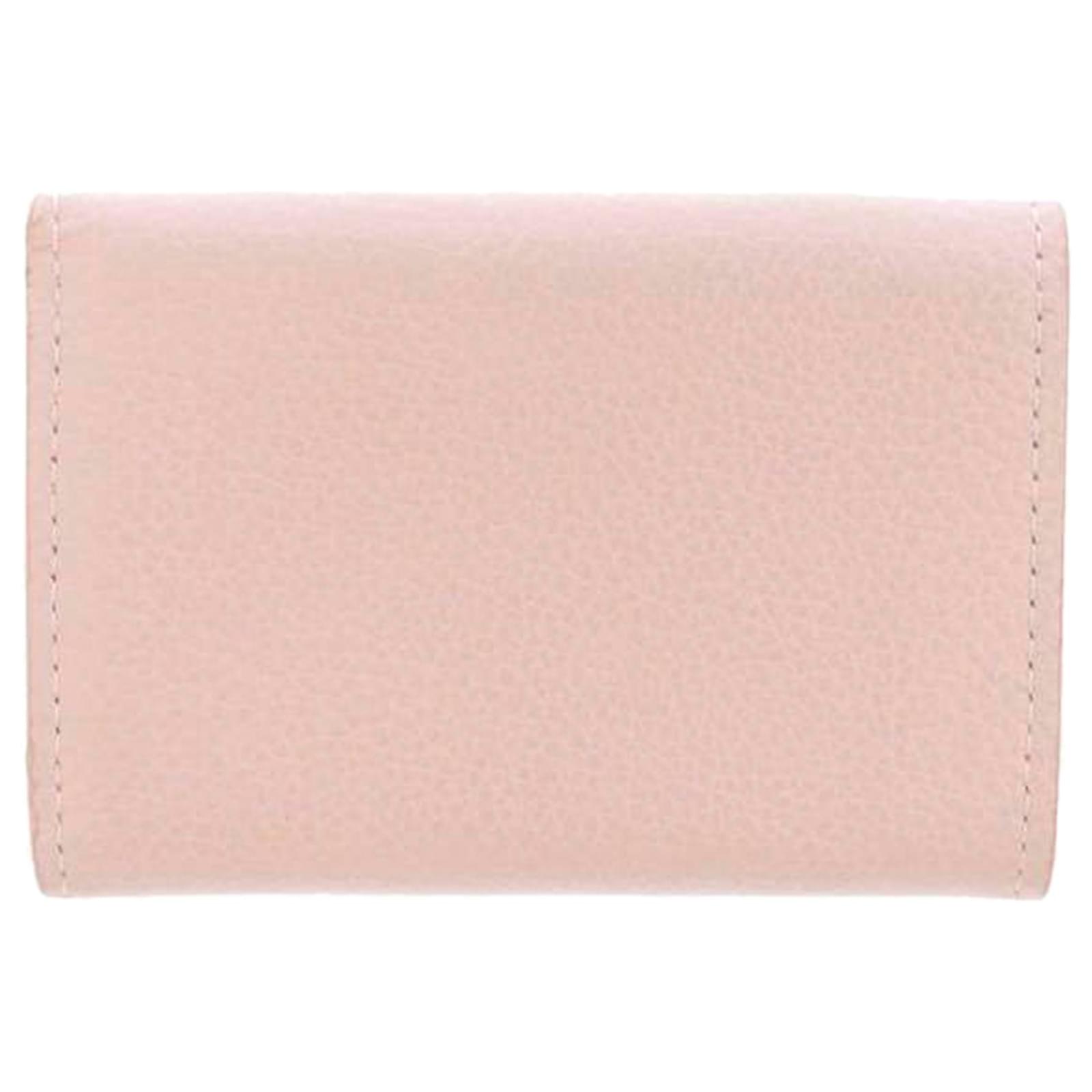 LOUIS VUITTON Lock Mini Wallet Leather Pastel Pink M81232 90195681