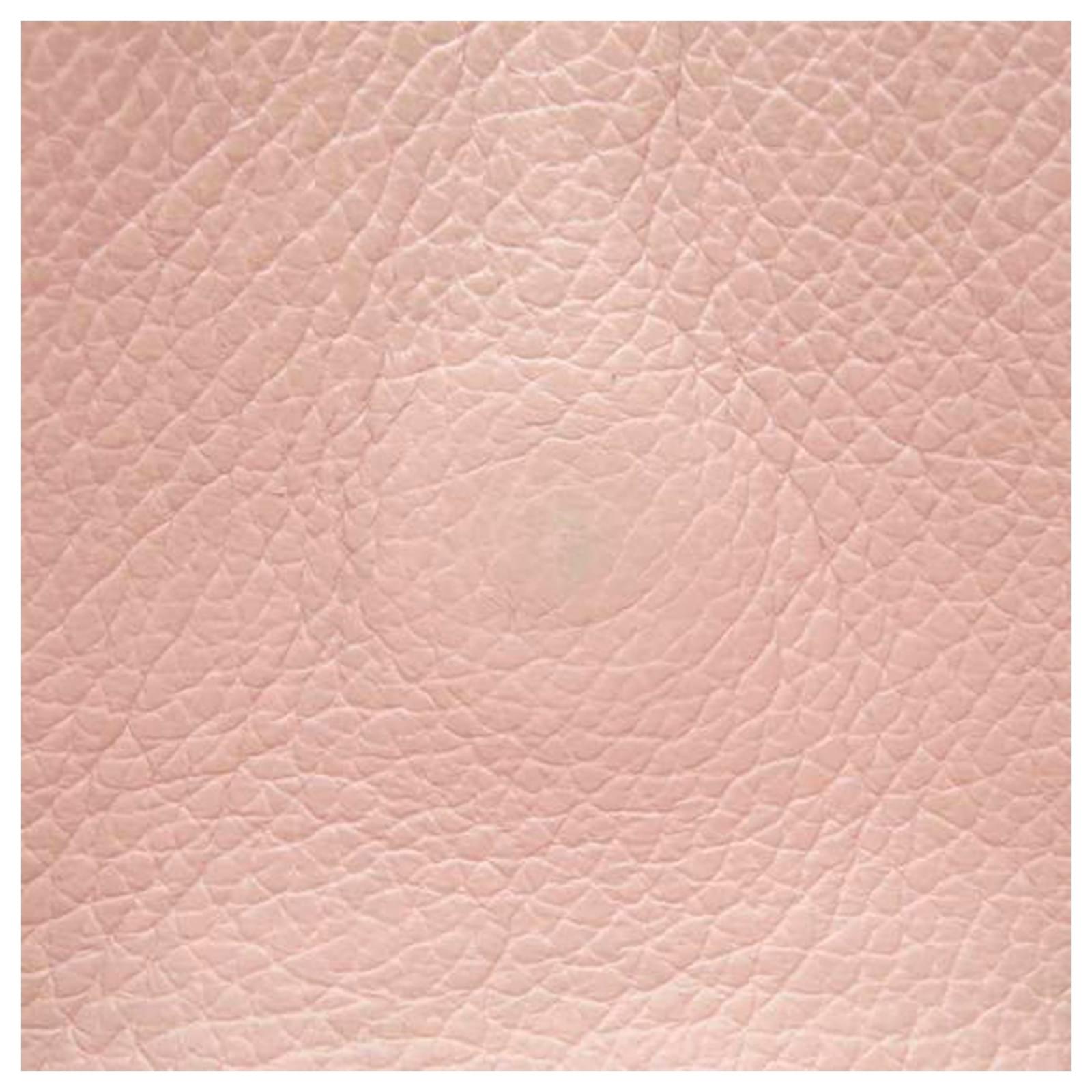LOUIS VUITTON Calfskin Lockmini Wallet Black Cream Pink 1135161
