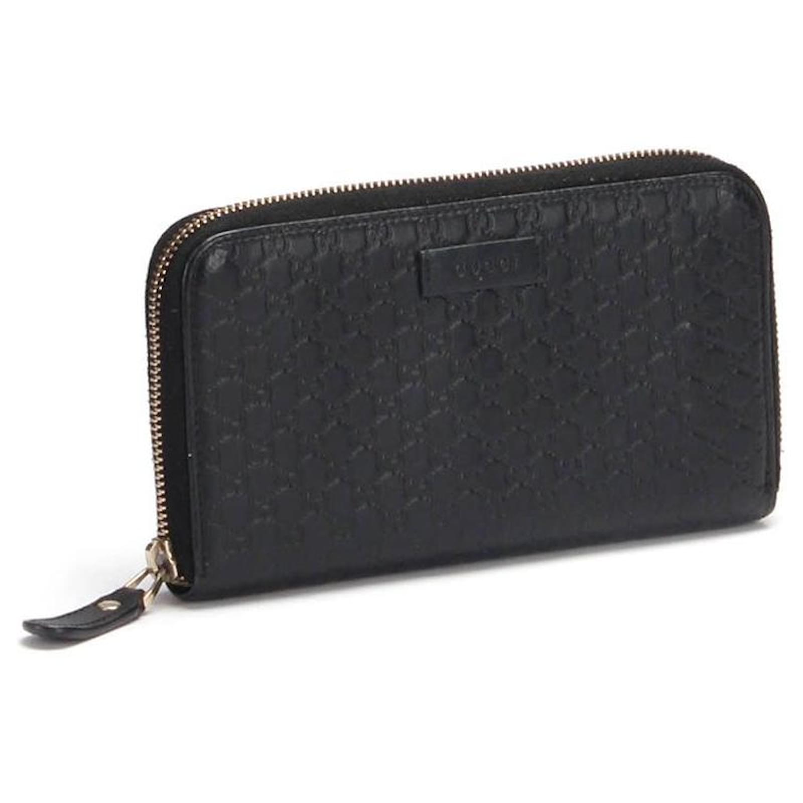 Gucci Microguccissima Long Wallet in black calf leather leather ref ...