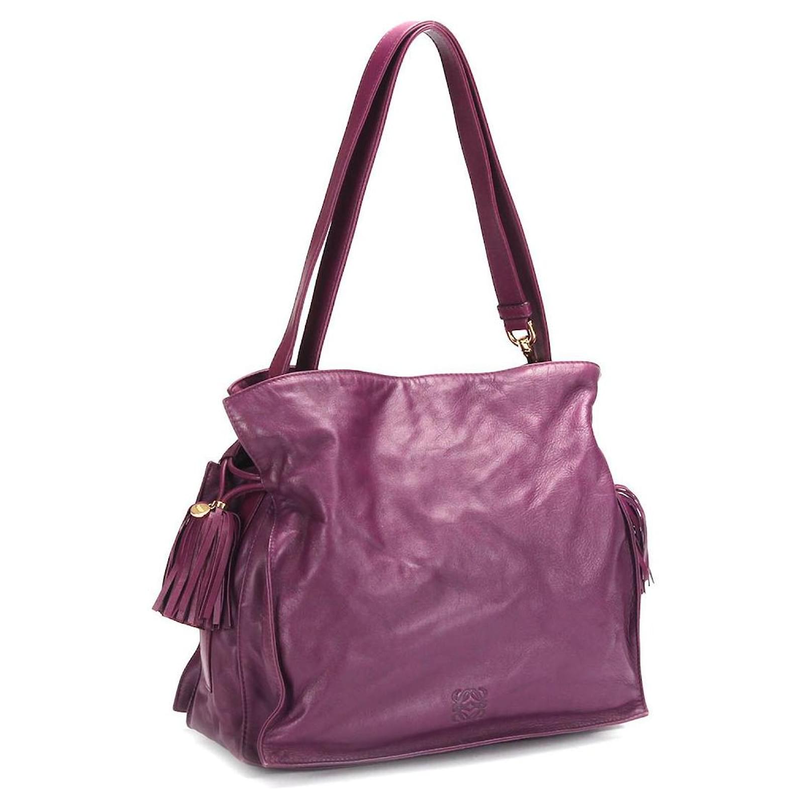 Loew BLue Purple Flamenco Puffer Shoulder Bag
