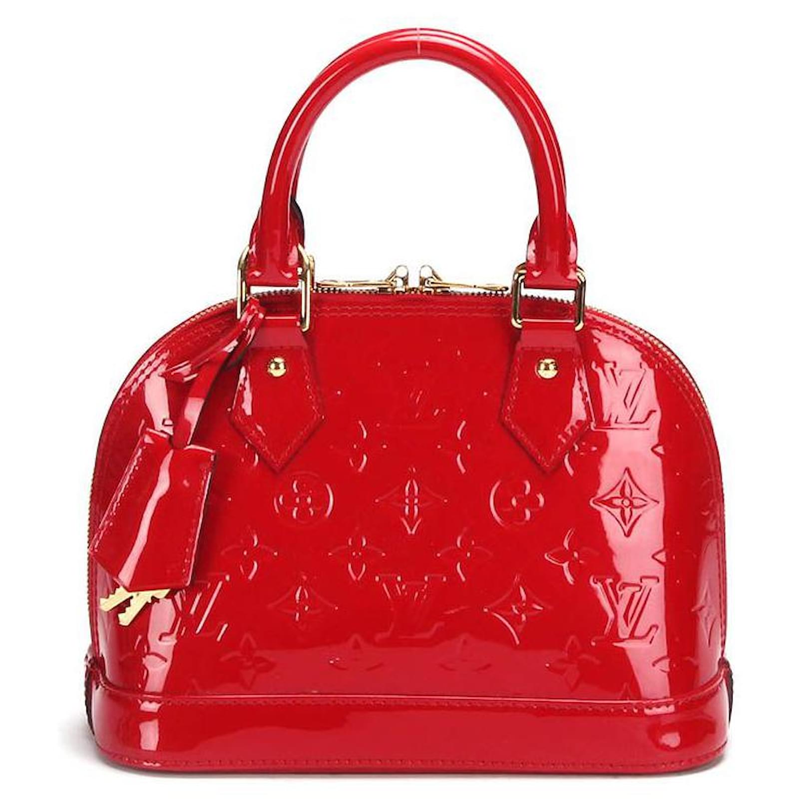 Louis Vuitton Monogram Vernis Alma BB in red patent leather ref.394108 -  Joli Closet