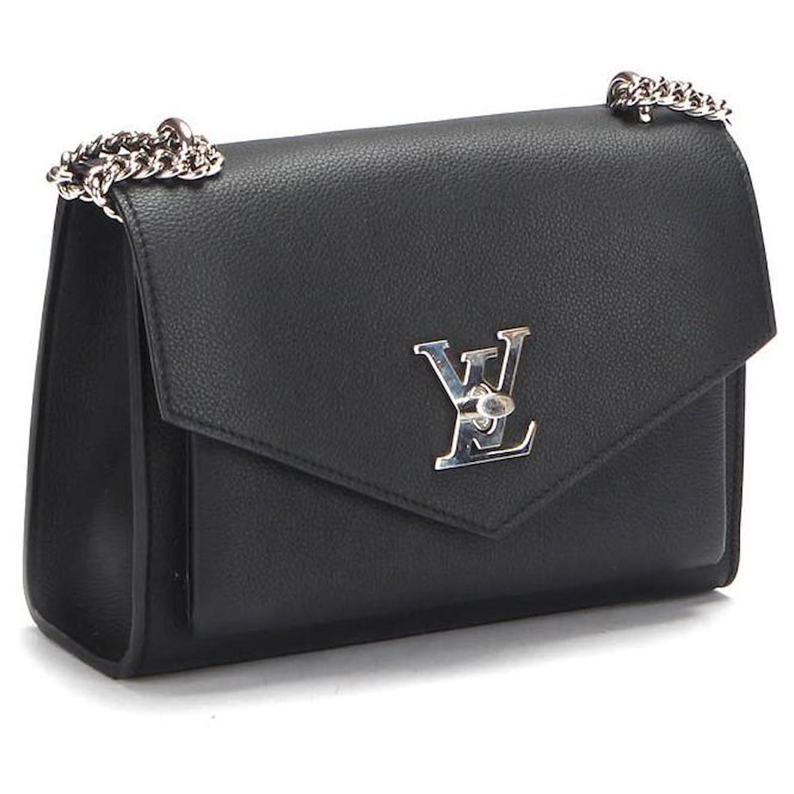 Louis Vuitton Mylockme Chain Bag Black Calf