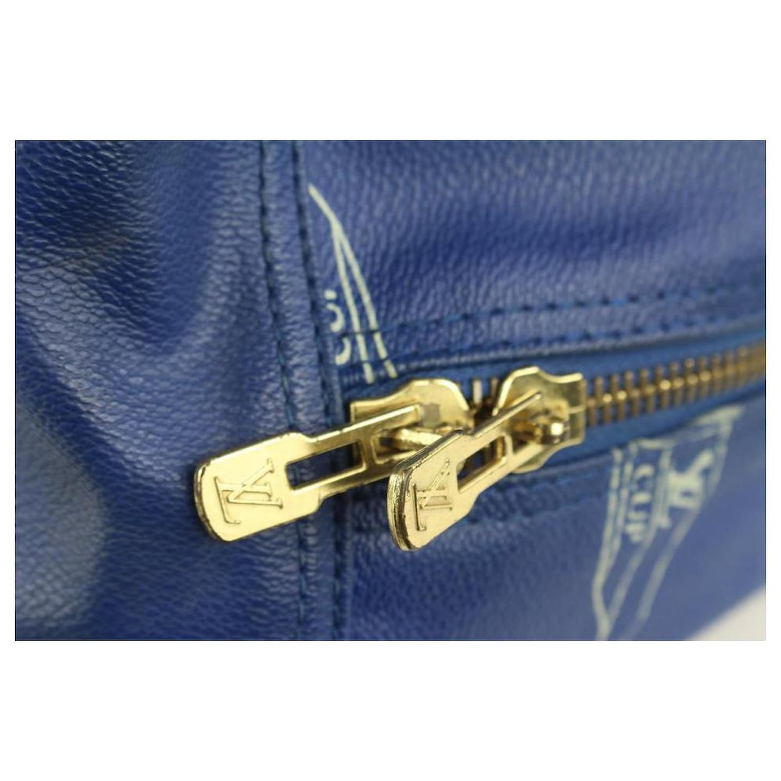 Louis Vuitton Blue LV Cup Sac Plein Air Long Keepall Bag Leather ref.395070  - Joli Closet