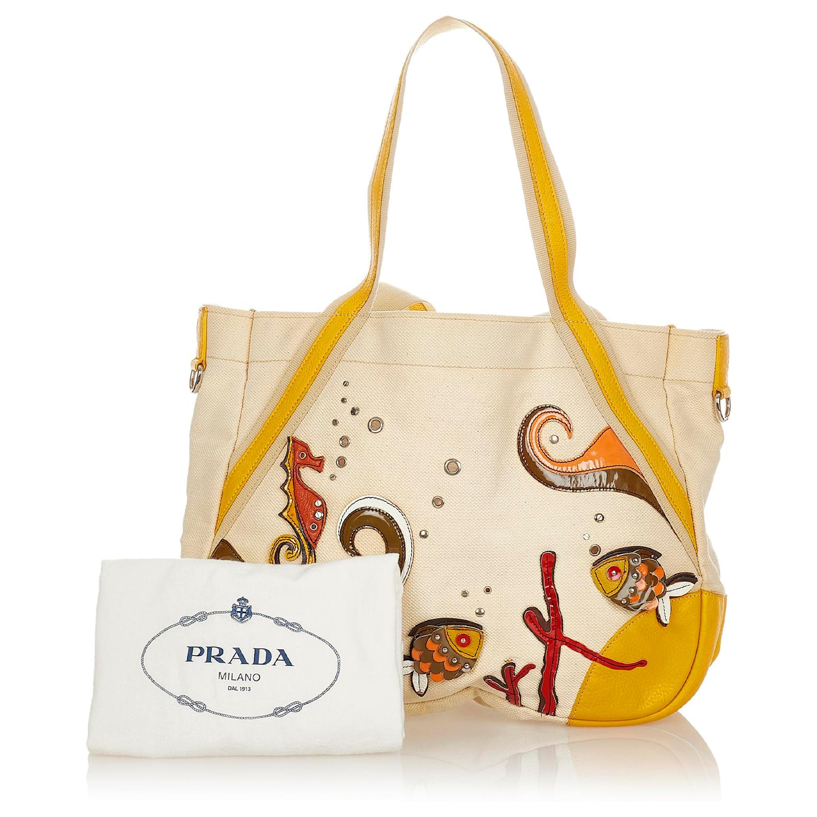 Prada Canapa Sea Life Tote Bag (SHG-25208) – LuxeDH