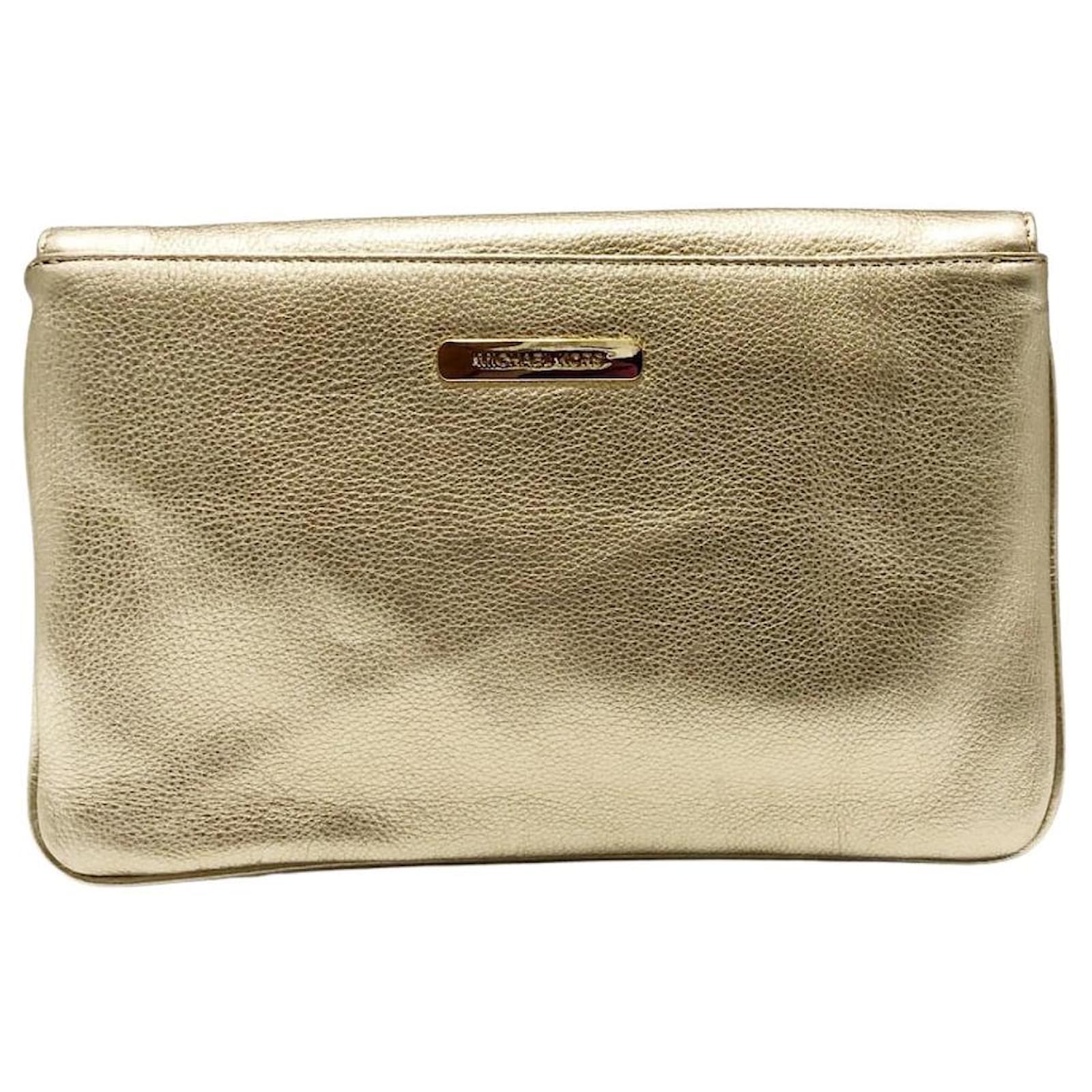 Michael Kors Clutch bag Golden Patent leather ref.395387 Joli Closet