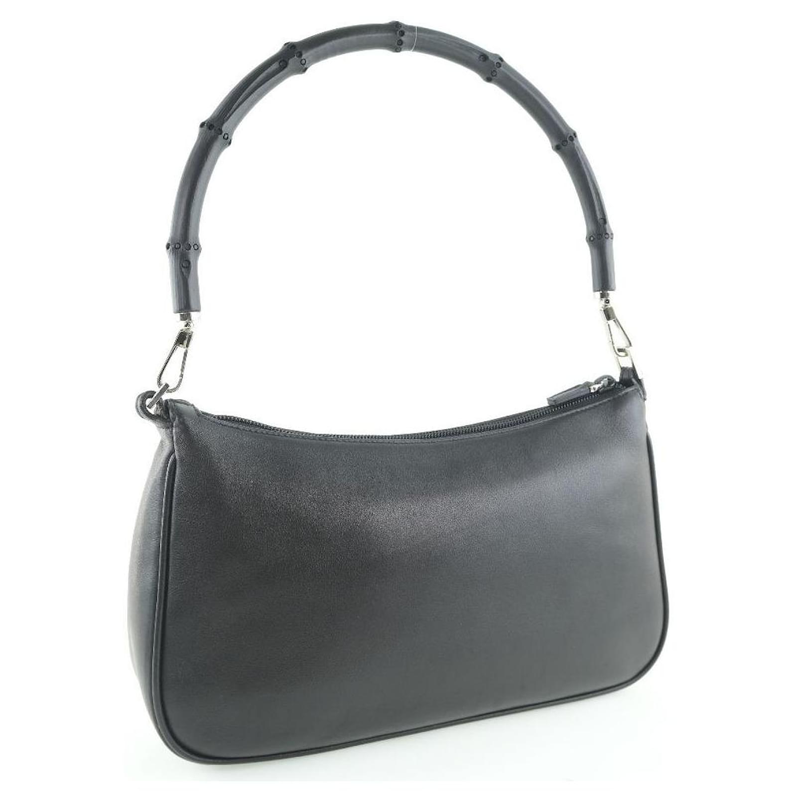 Gucci Bamboo Black Leather ref.395397 - Joli Closet