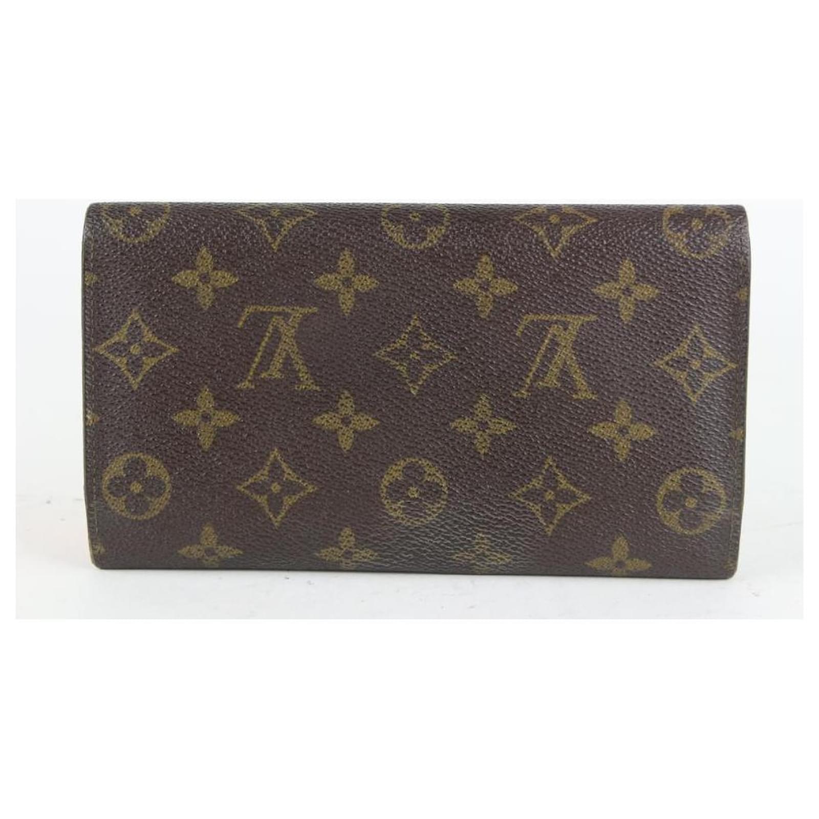 Louis Vuitton Monogram Porte Tresor Trifold Sarah Long Flap Wallet