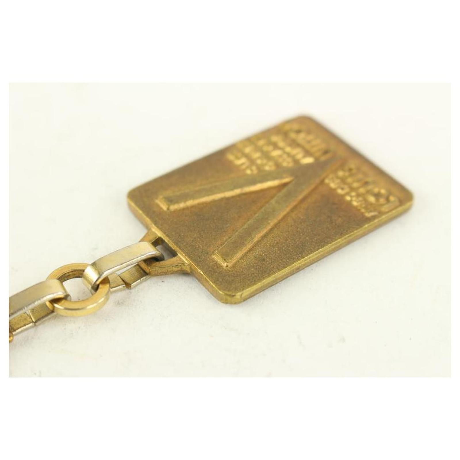 Louis Vuitton Vintage Brass Gaston V Keychain Bag Charm Pendant