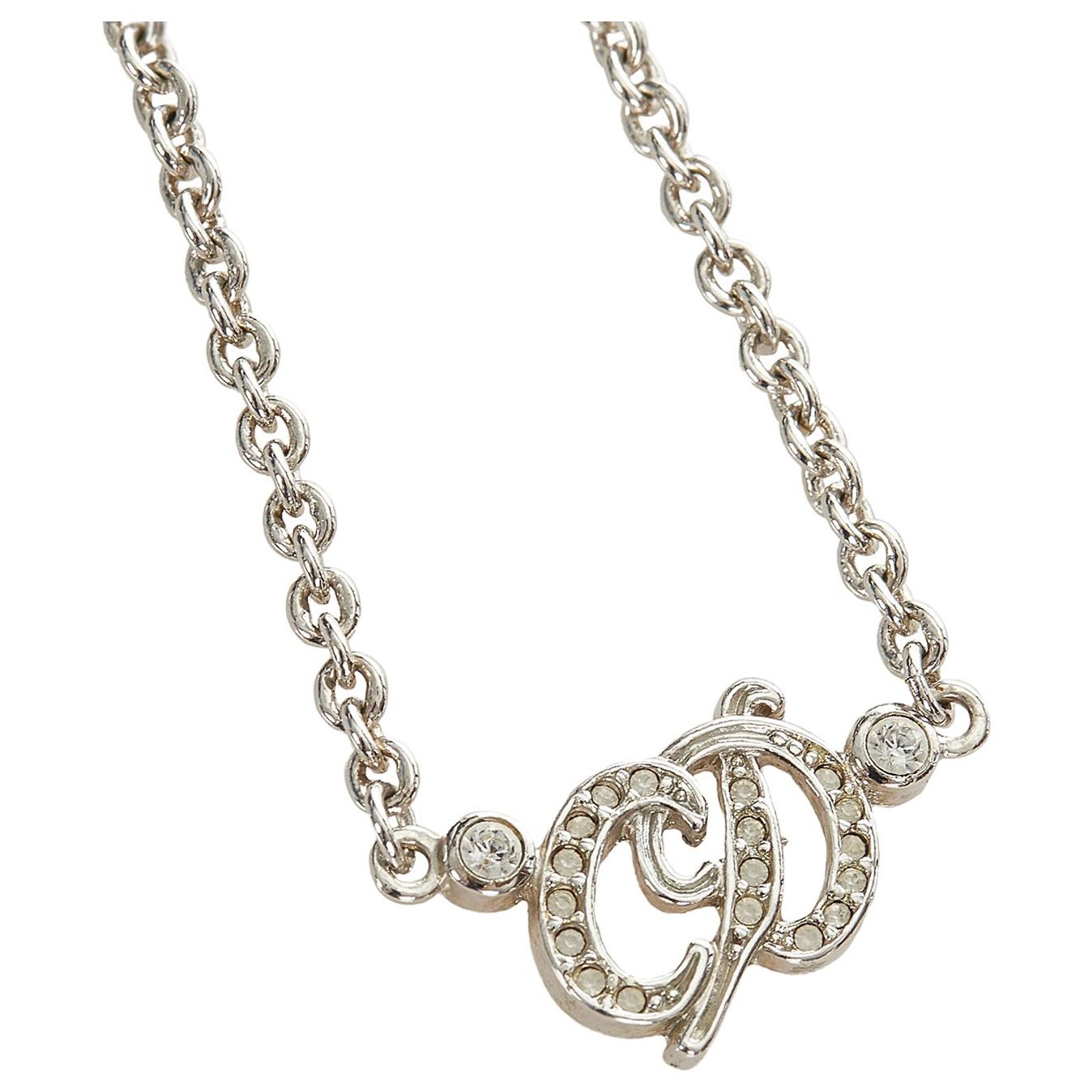 Collier Strass Multicolore Avec Chaîne De Sécurité - Métal Argenté, Neuf Avec étiquettes, Style Festif