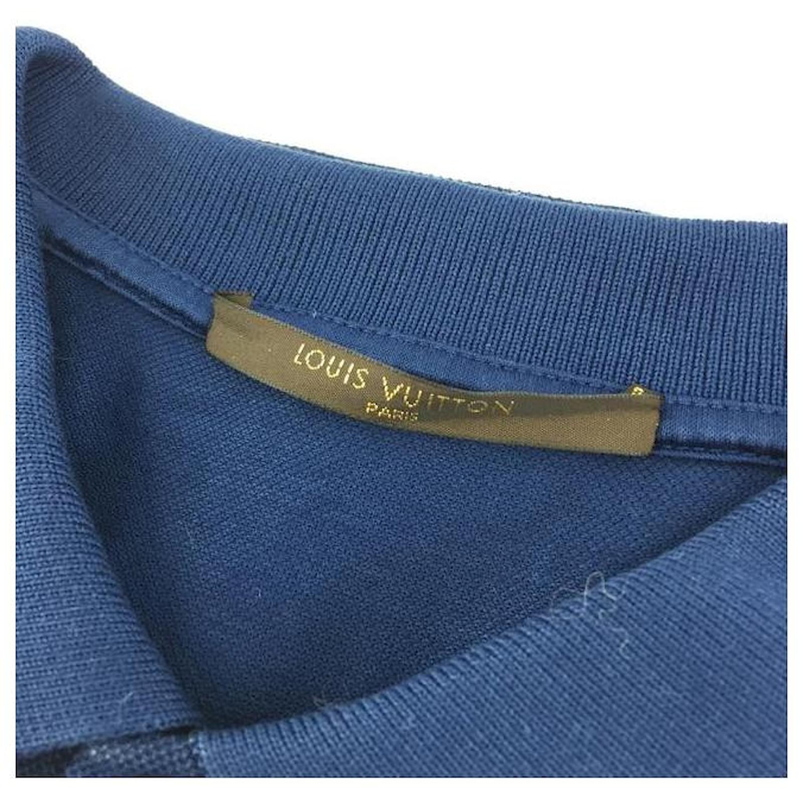 Louis Vuitton Blue L Midnight Lv Monogram Polo Tee Shirt ref