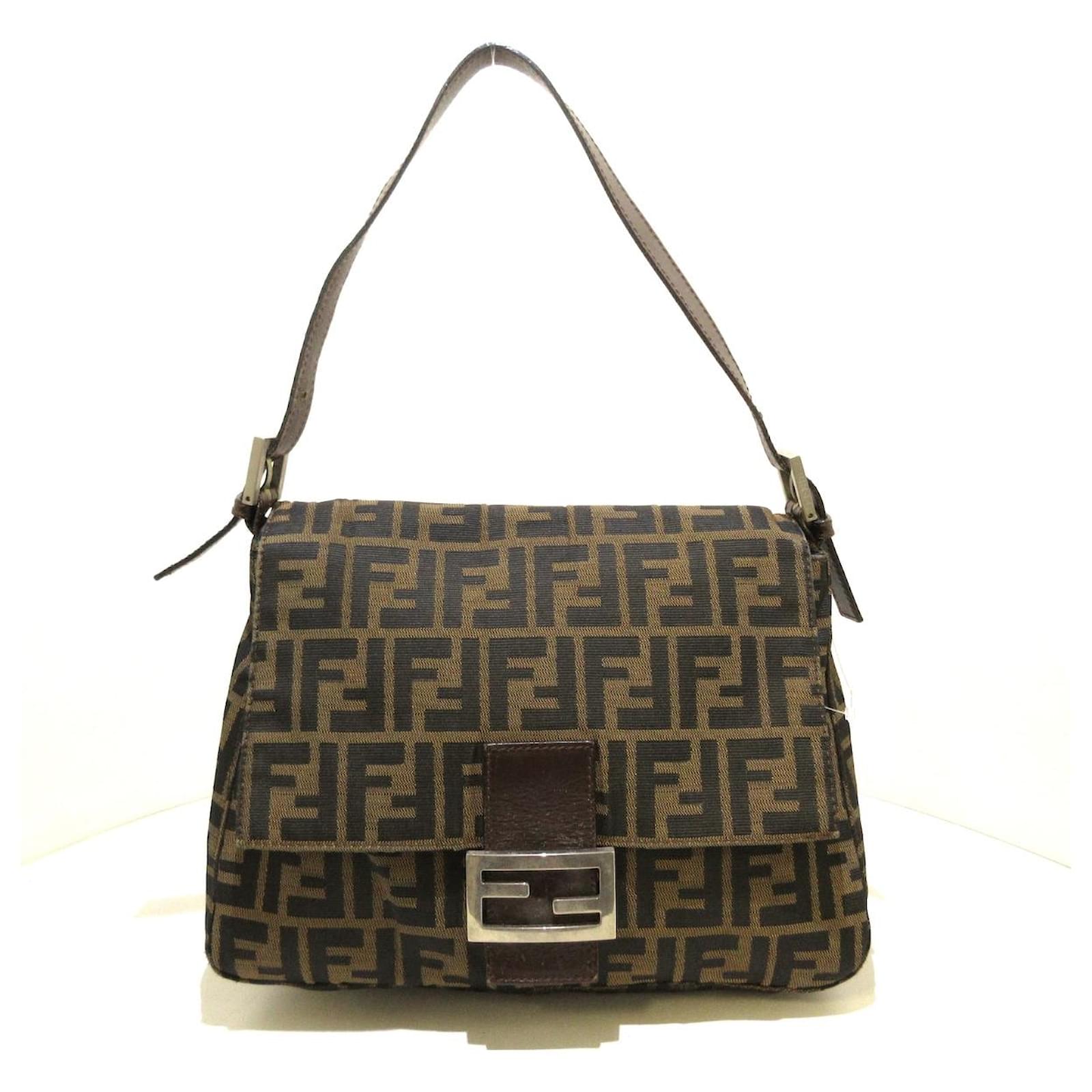 Fendi Mamma Baguette Brown Cloth ref.397255 - Joli Closet