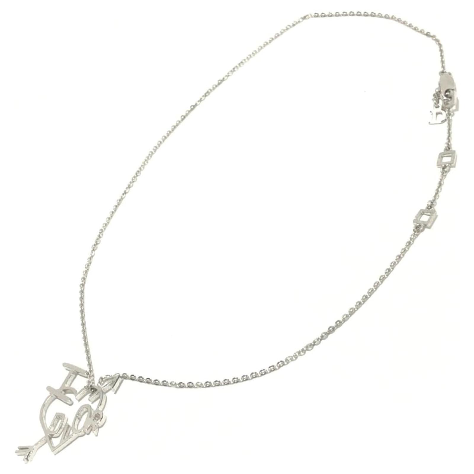 Dior necklace Silvery Metal ref.397669 Joli Closet