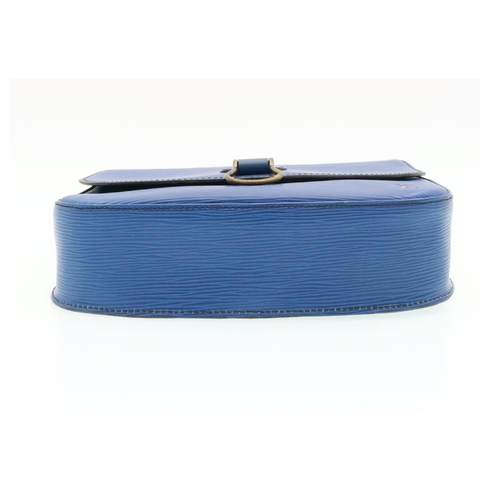 Louis Vuitton Saint Cloud Blue Leather ref.397823 Joli Closet