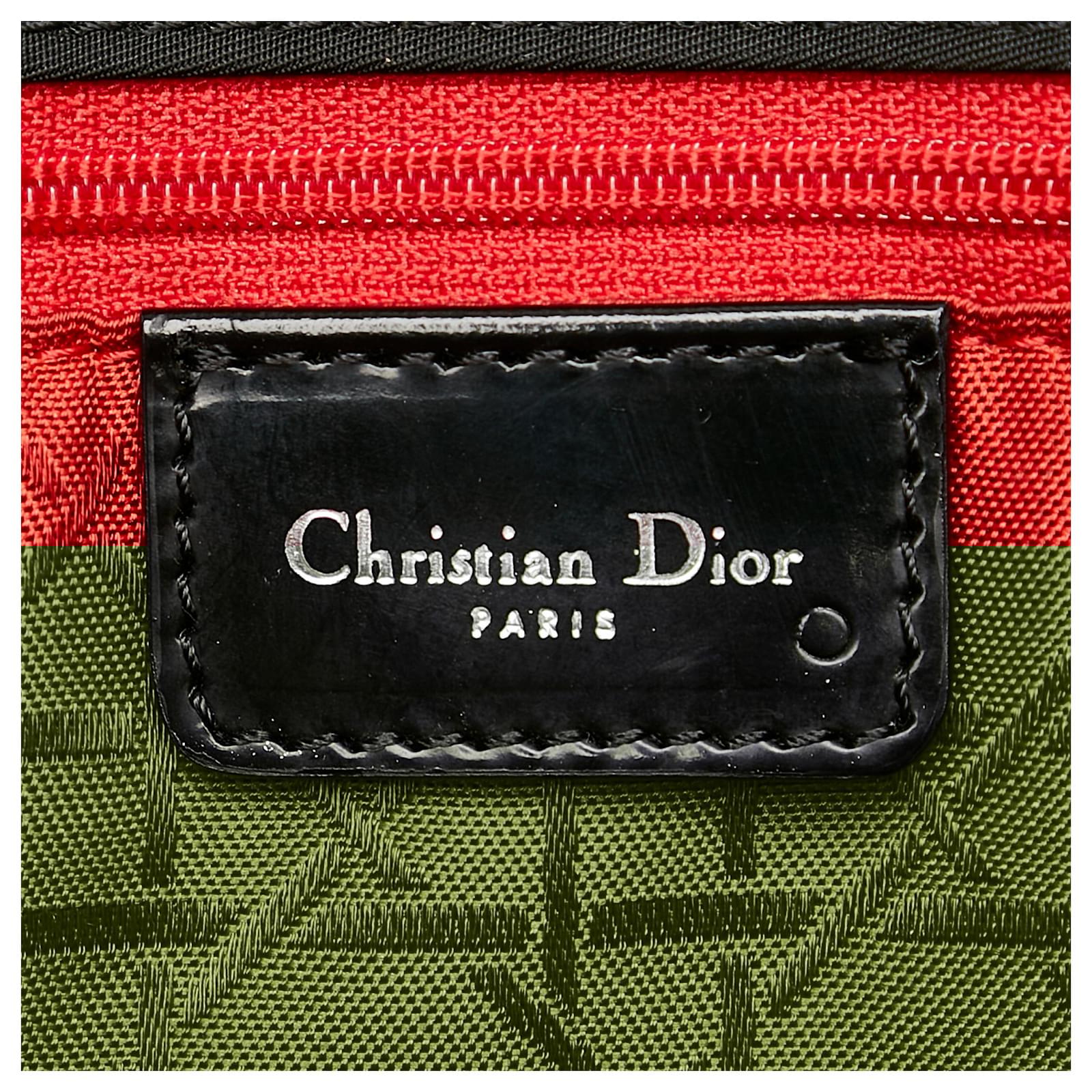 Dior Black Cannage Lady Dior Nylon Handbag Leather Pony style Calfskin dior-black-cannage-lady-dior-nylon-handbag-leather-pony-style-calfskin