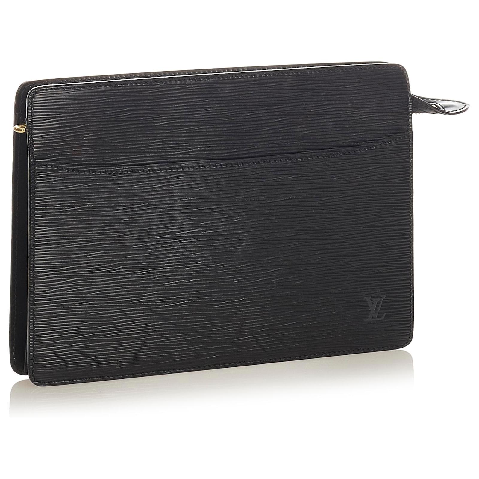 Louis Vuitton Black Epi Pochette Homme Leather ref.399436 - Joli Closet
