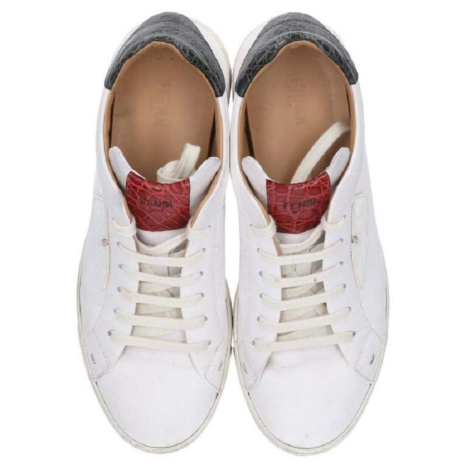 Usado] FENDI Tamaño: Zapatillas Bugs Eye de piel (blanco