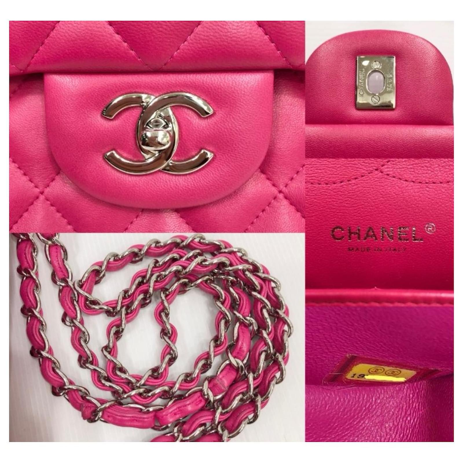 Chanel Pink Jumbo Timeless Classic flap bag Leather ref.400241 - Joli Closet