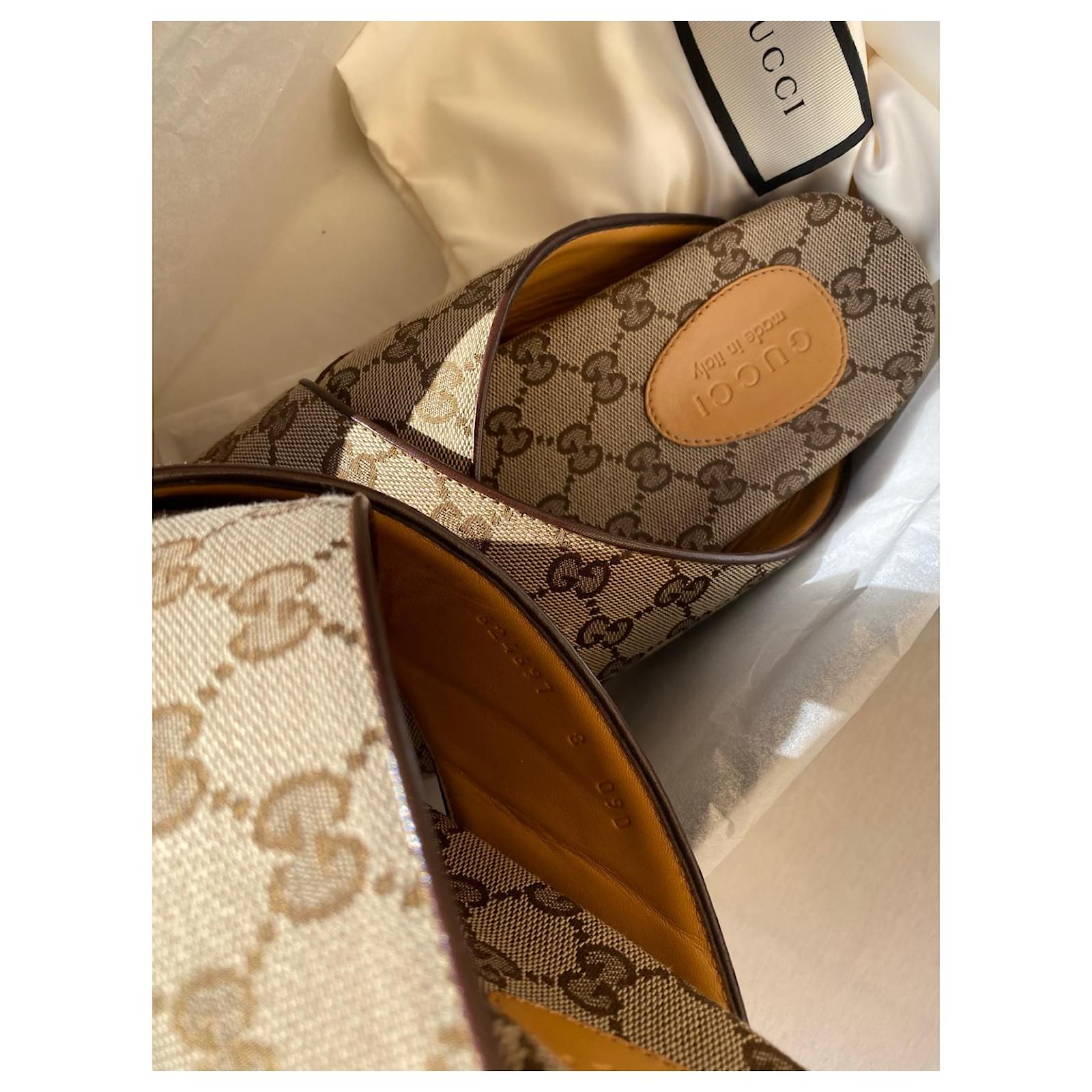 Gucci Men Sandals Beige Cloth ref.400418 - Joli Closet