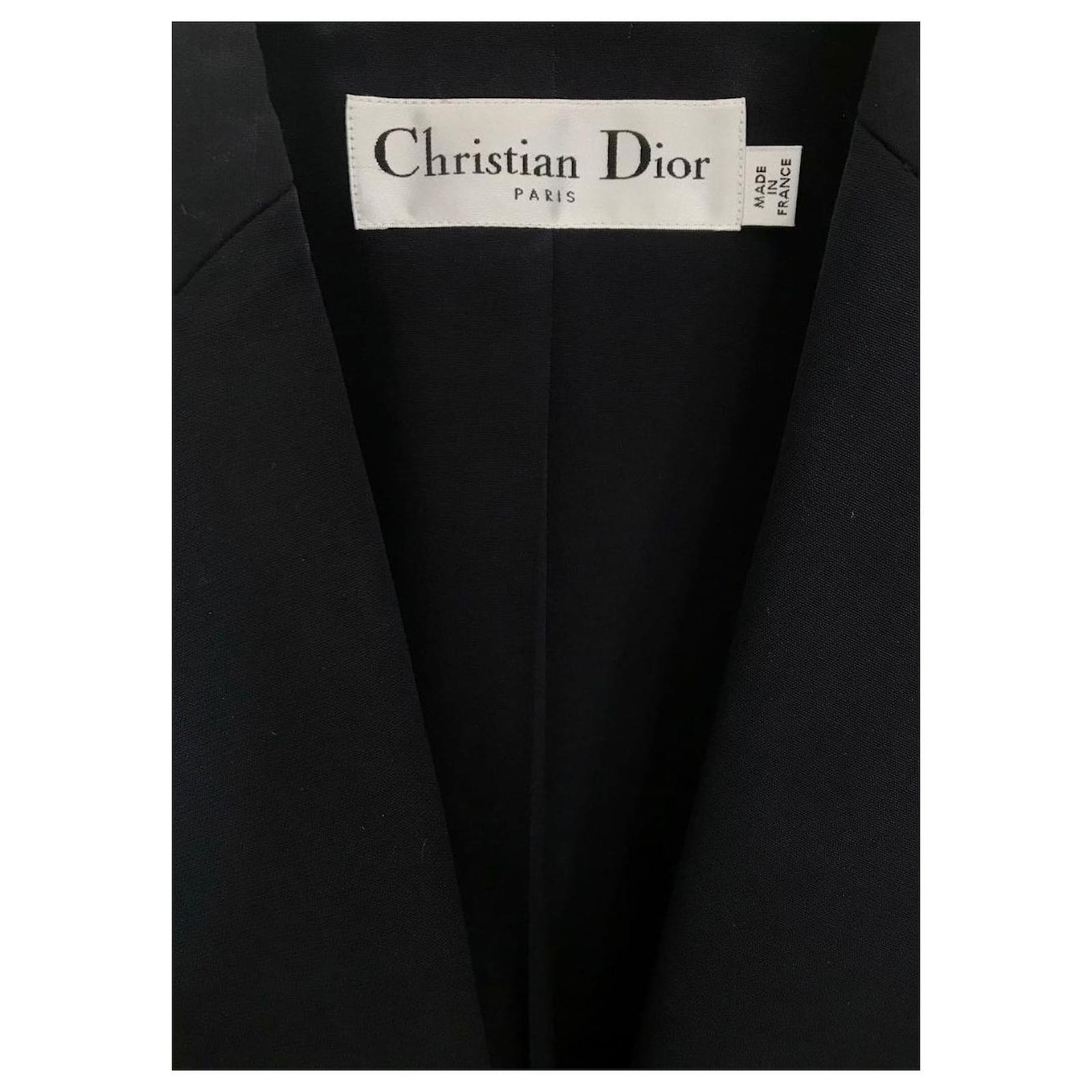 Christian Dior Dior jacket Navy blue Wool ref.400431 Joli Closet