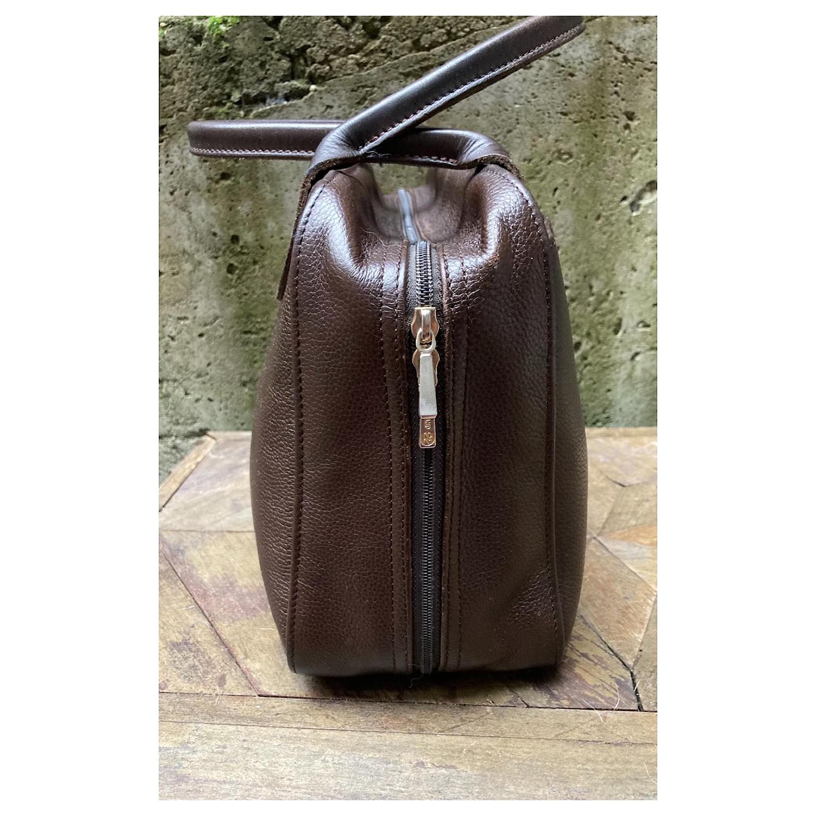 Sac Longchamp en cuir Marron fonc?� ref.400815 - Joli Closet